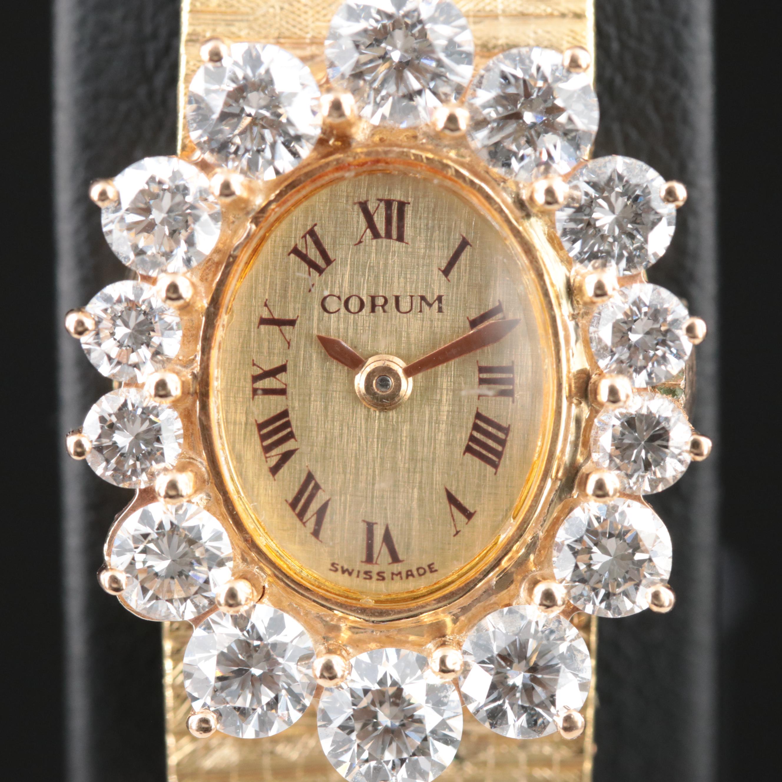 18K Corum 2.50 CTW Diamond Watch