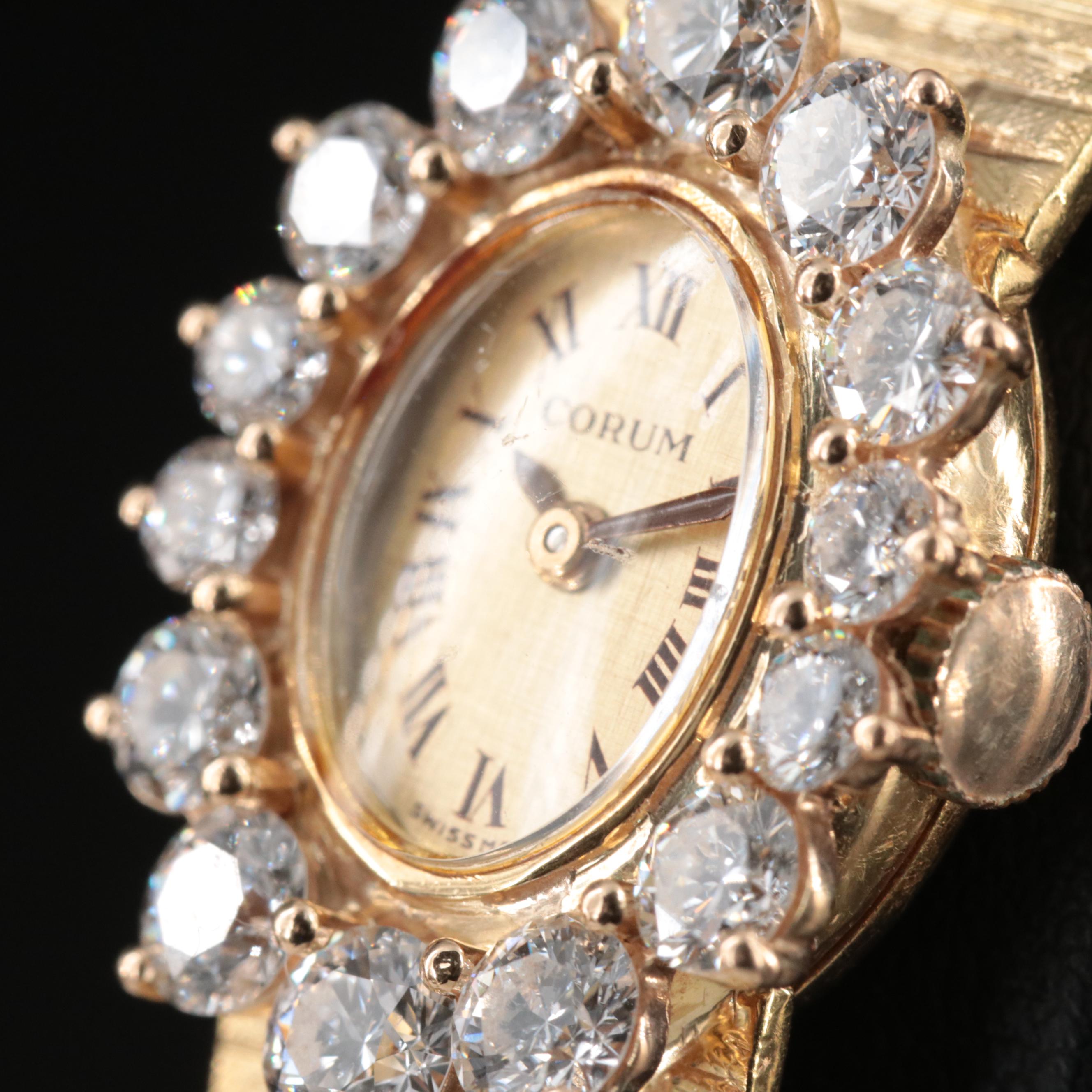 18K Corum 2.50 CTW Diamond Watch