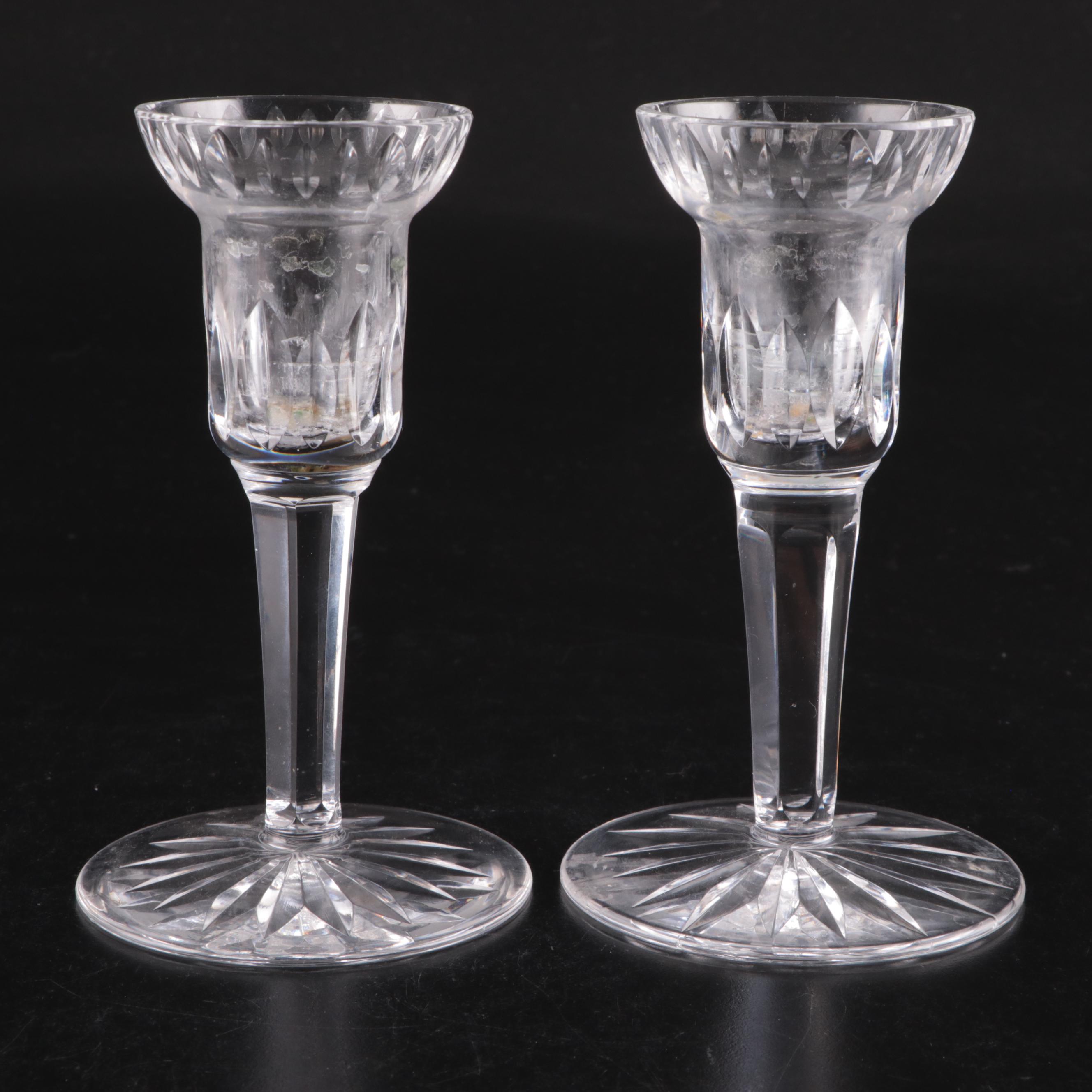 Waterford Crystal Pedestal Bowl with Crystal Candlesticks and More