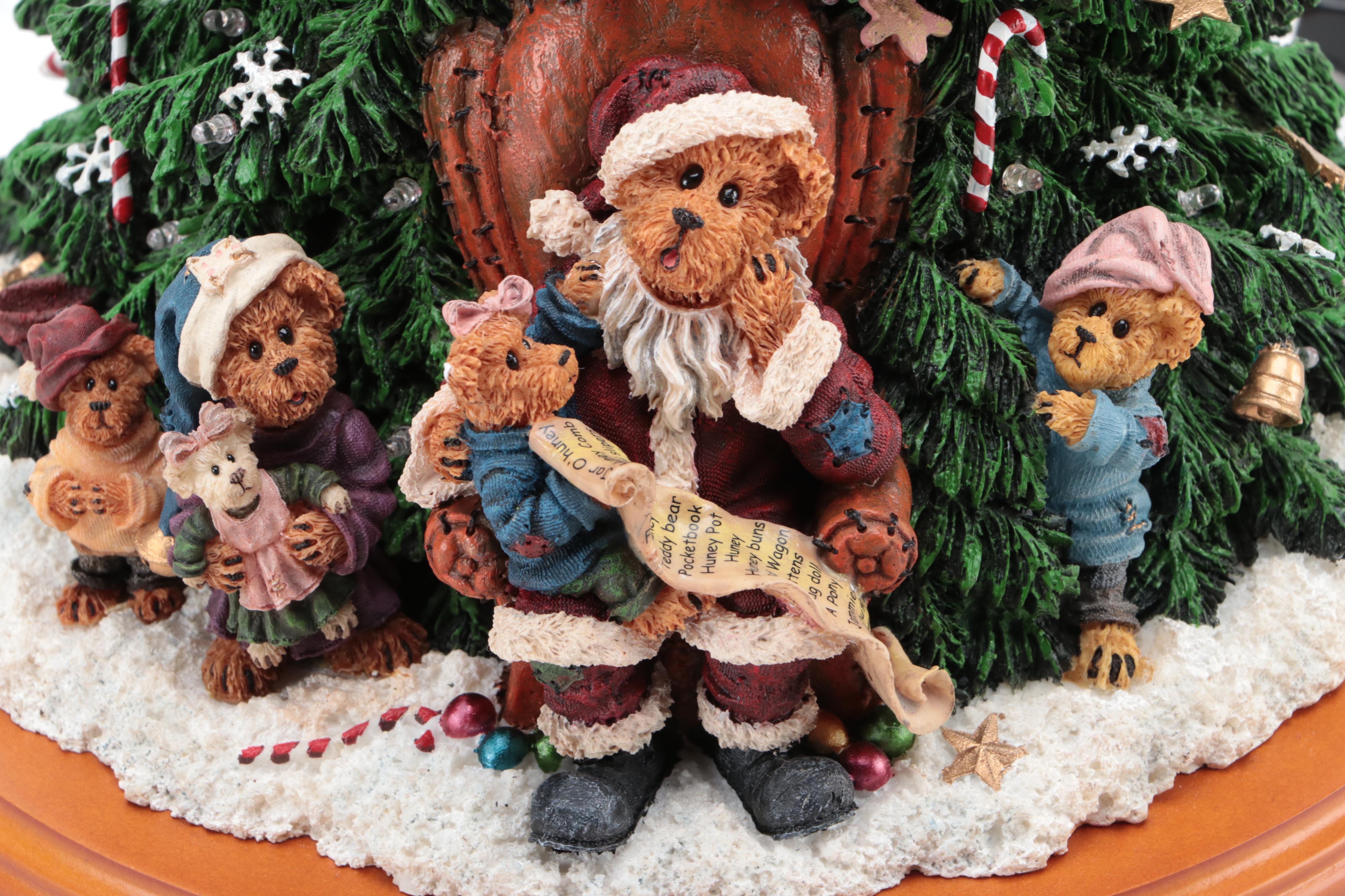 Boyds Bears Resin Light Up Christmas Tree Figurine