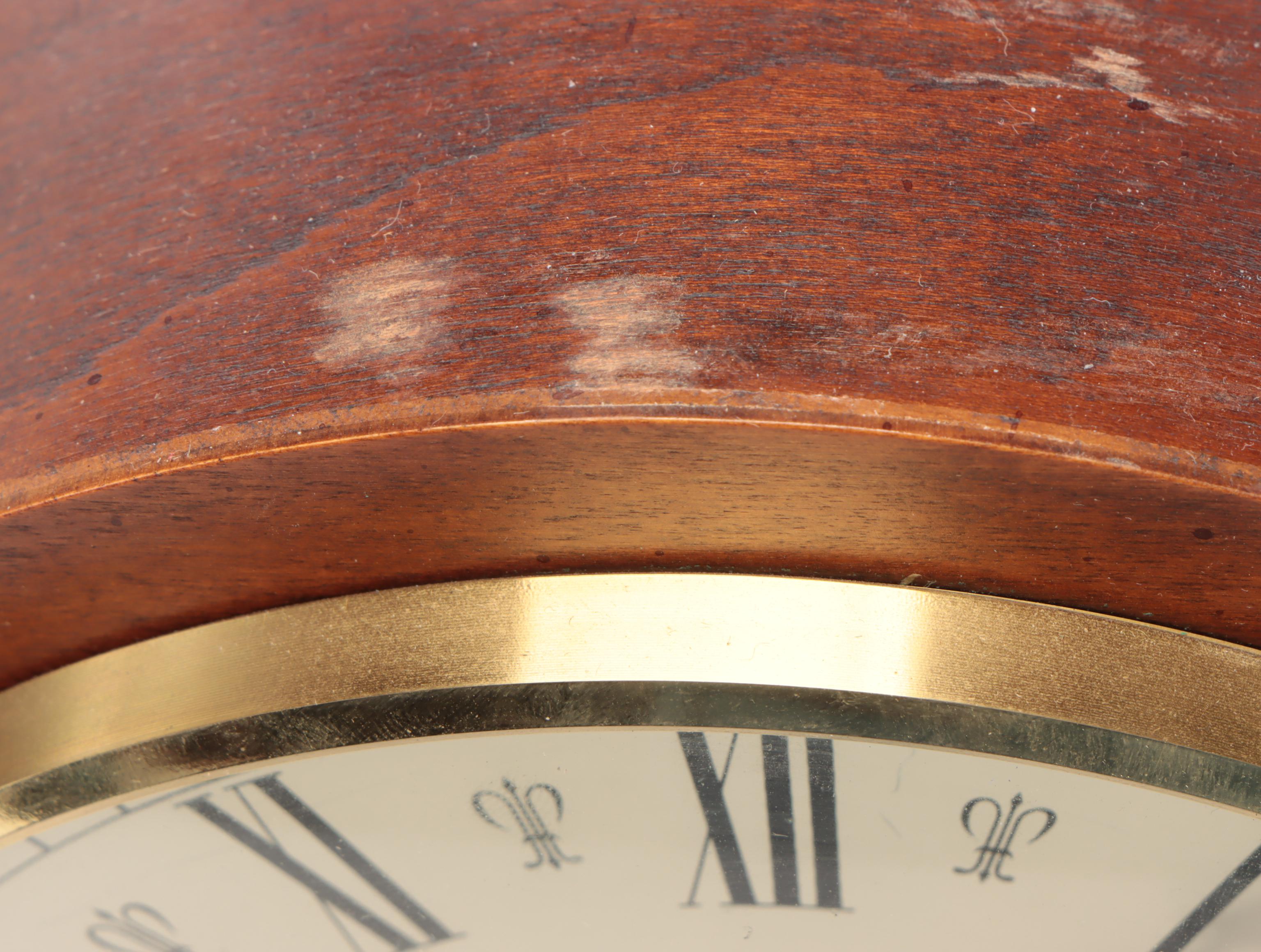 Howard Miller Wooden Tambour Mantel Clock EBTH