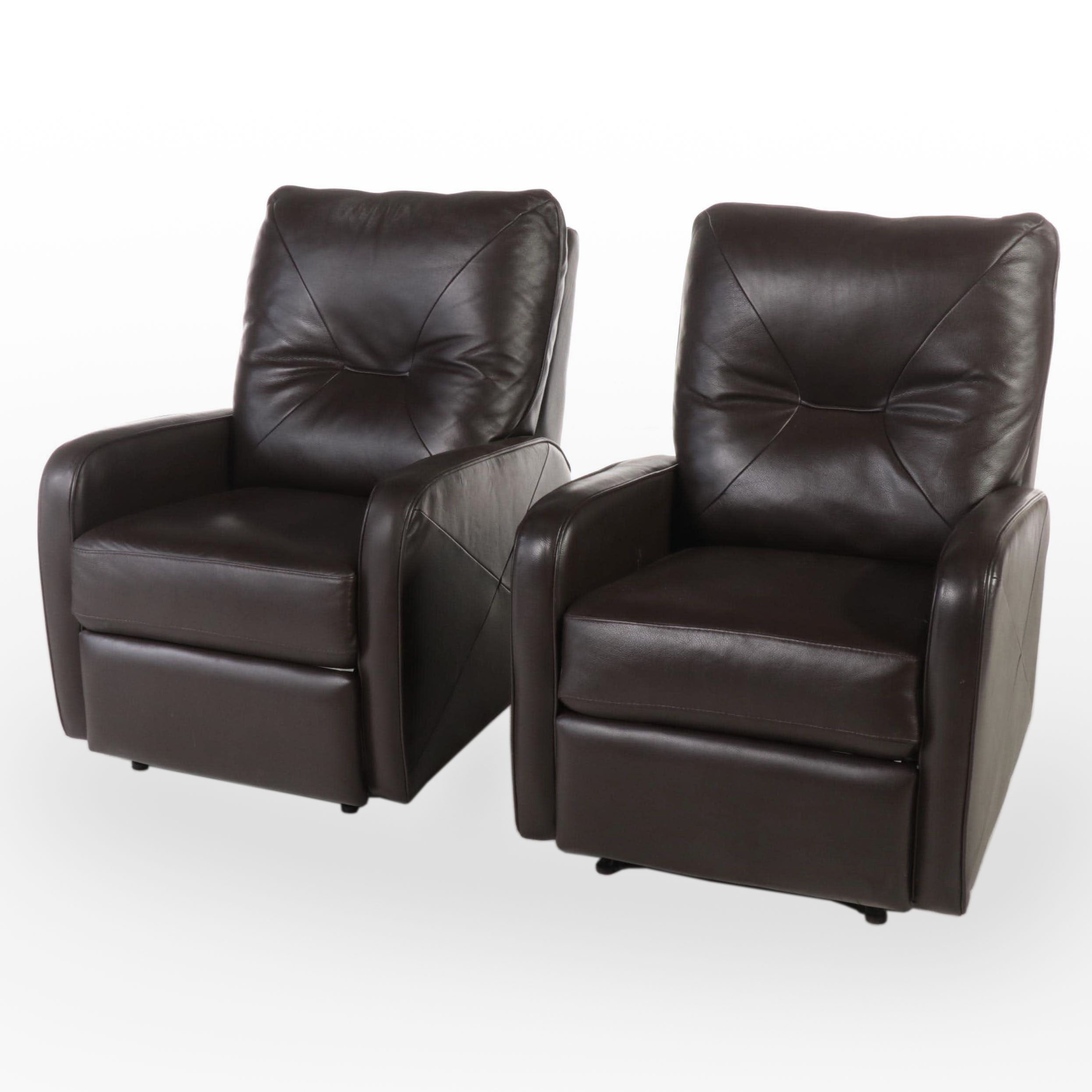 Pair of Palliser de Mexico Manual Leather Reclining Lounge Chairs EBTH