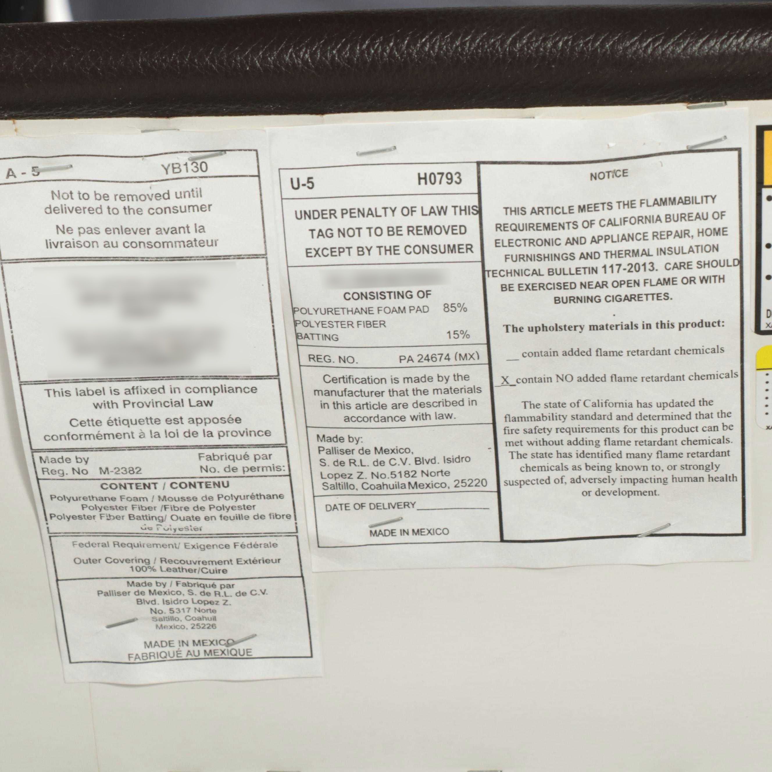 Pair of Palliser de Mexico Manual Leather Reclining Lounge Chairs