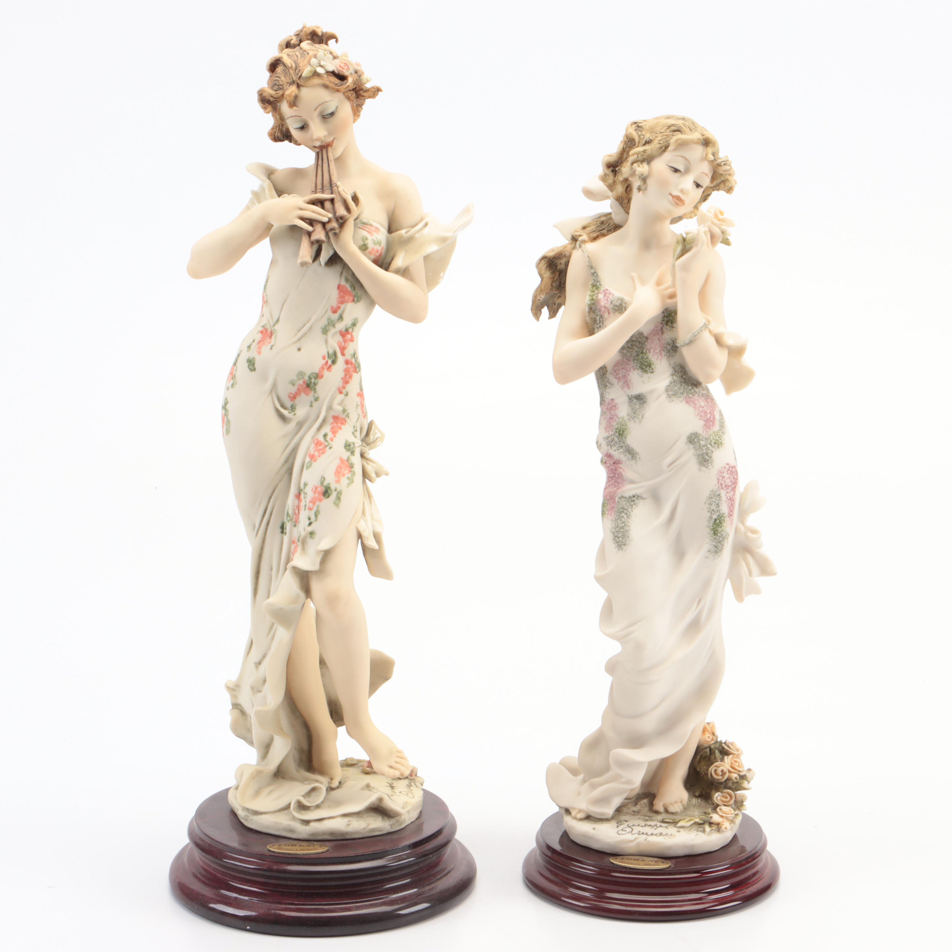 Giuseppe Armani "Melody" and "Rose" Porcelain Figurines