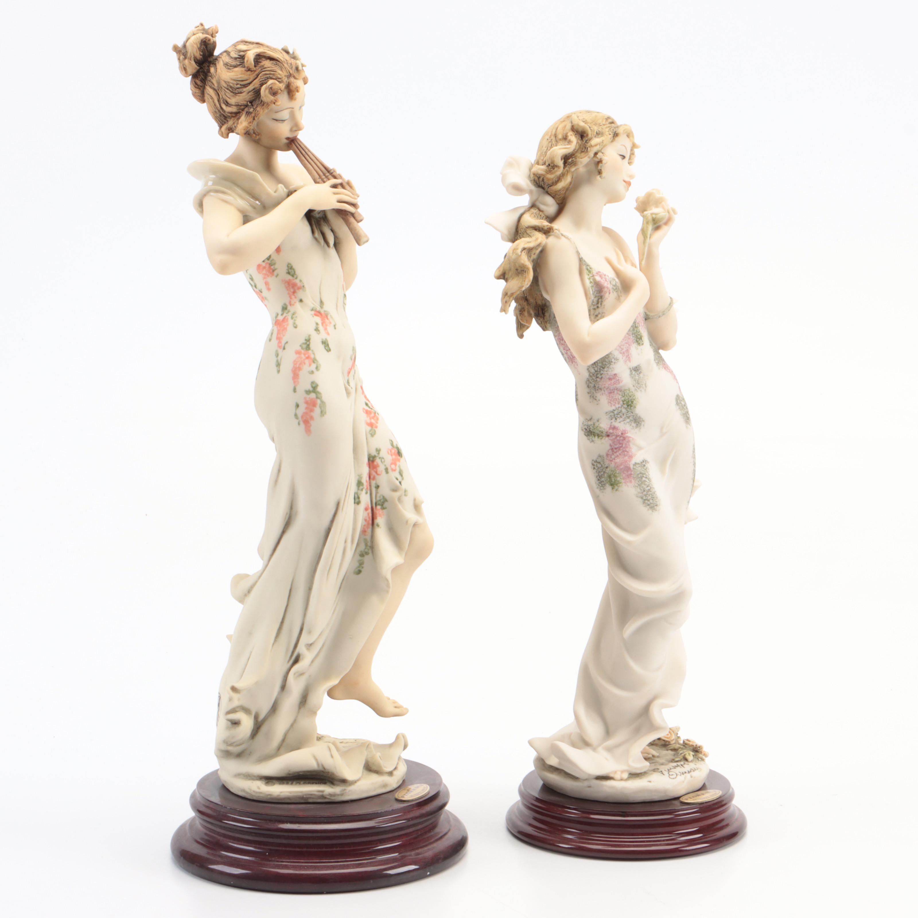 Giuseppe Armani "Melody" and "Rose" Porcelain Figurines