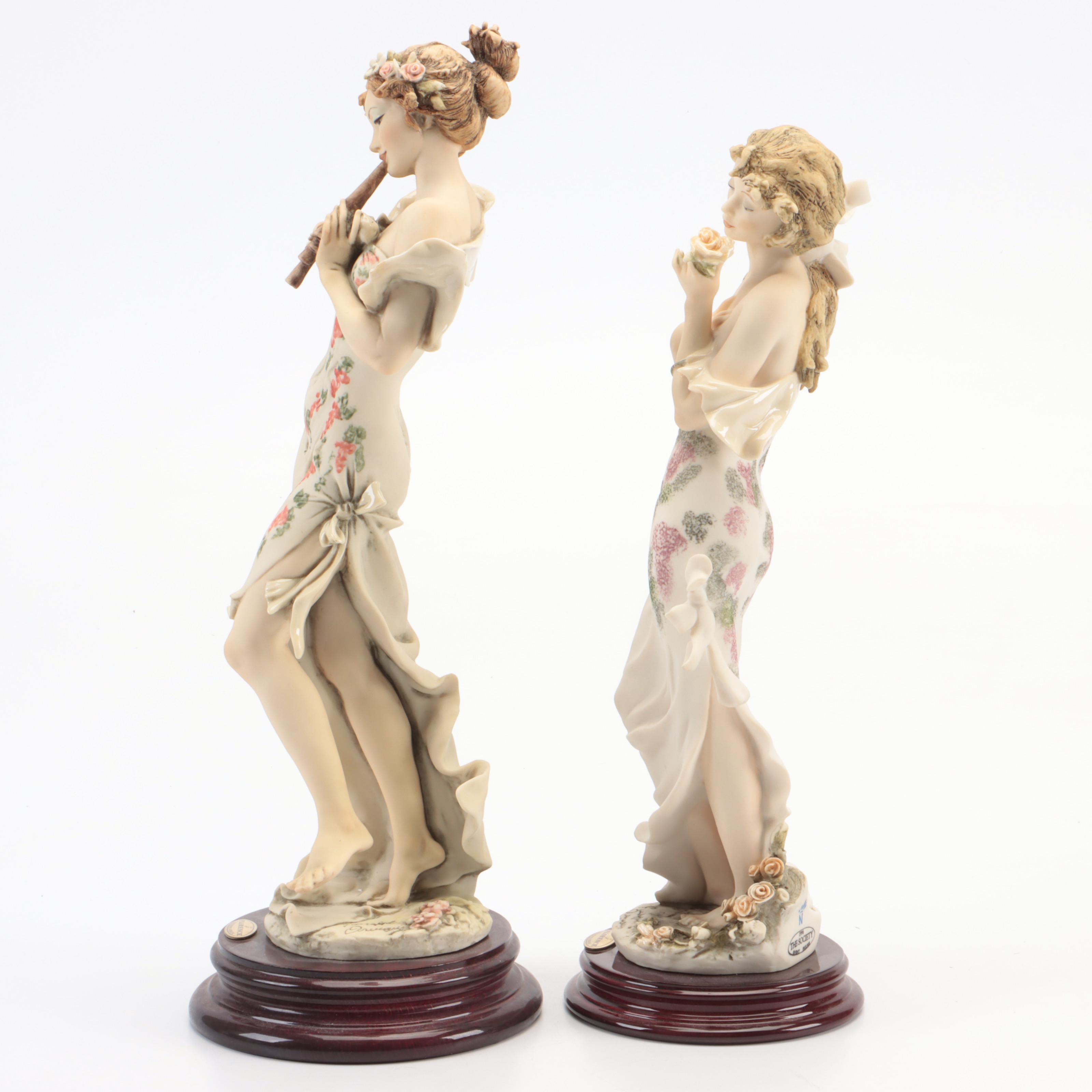 Giuseppe Armani "Melody" and "Rose" Porcelain Figurines