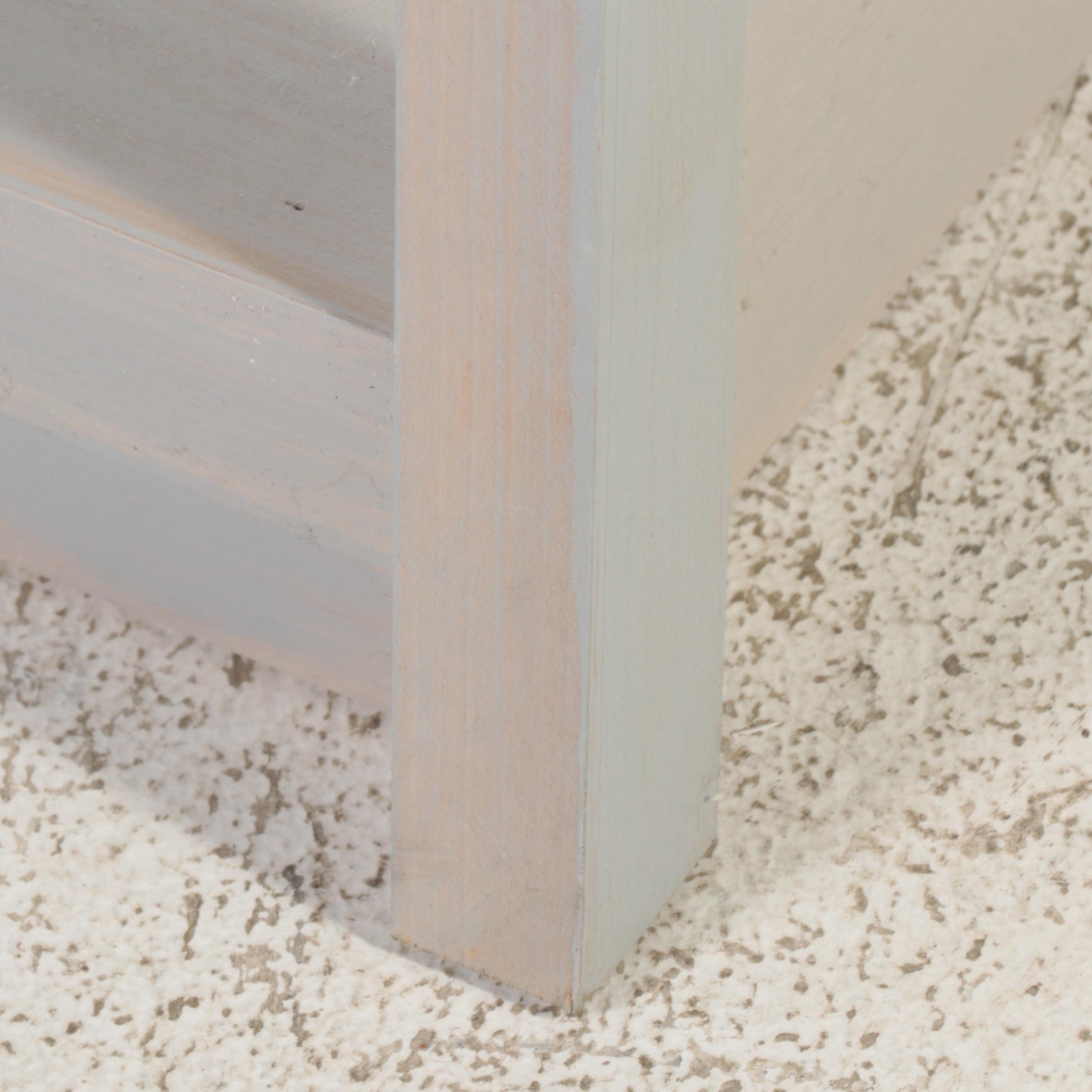 Pair of Contemporary Gray Painted Wood Graduated Shelving Units