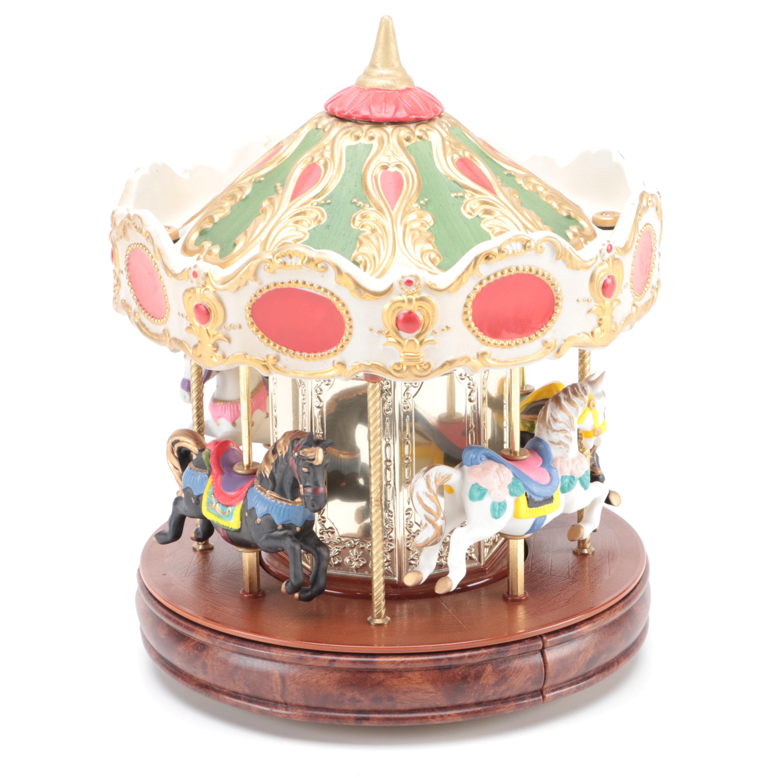 Waco Melody in Motion "The Carousel" Porcelain Music Box