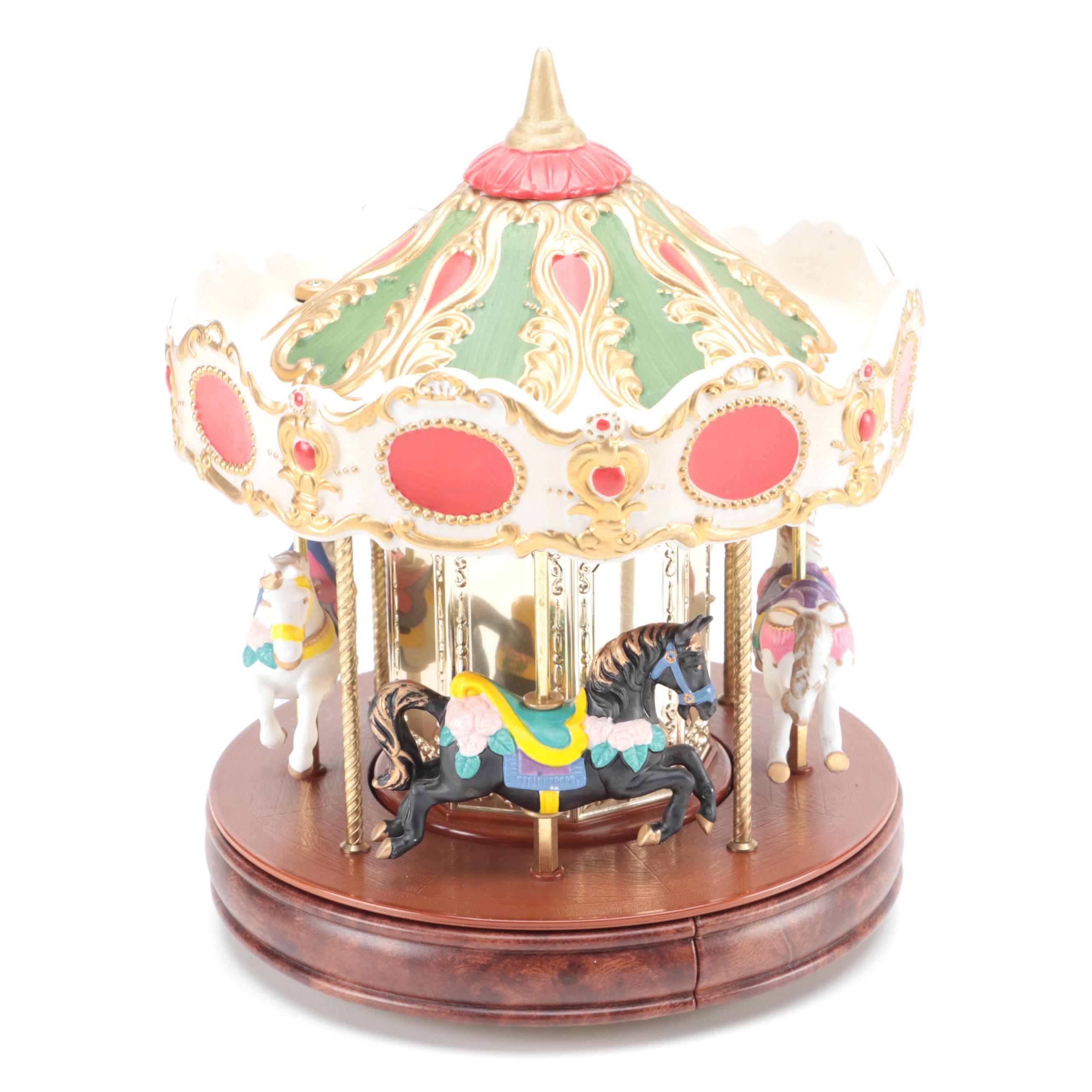 Waco Melody in Motion "The Carousel" Porcelain Music Box