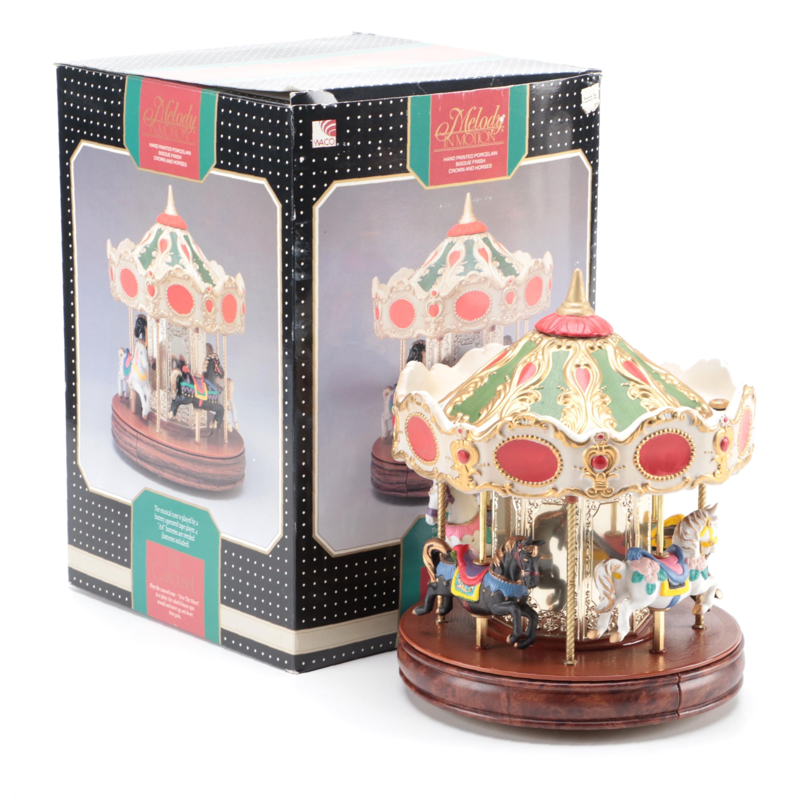Waco Melody in Motion "The Carousel" Porcelain Music Box