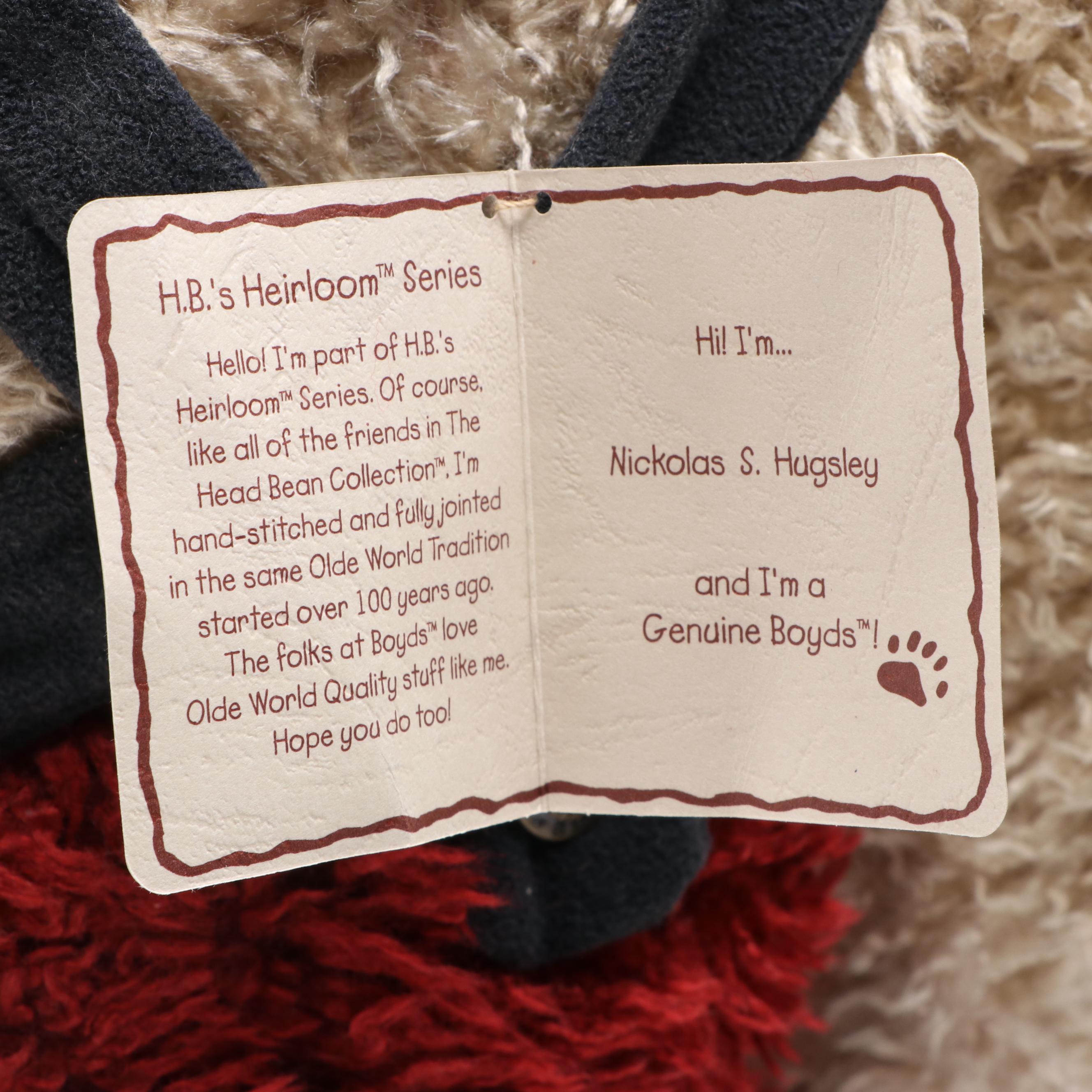 Boyds Bears "Nickolas S. Hugsley" Teddy Bear