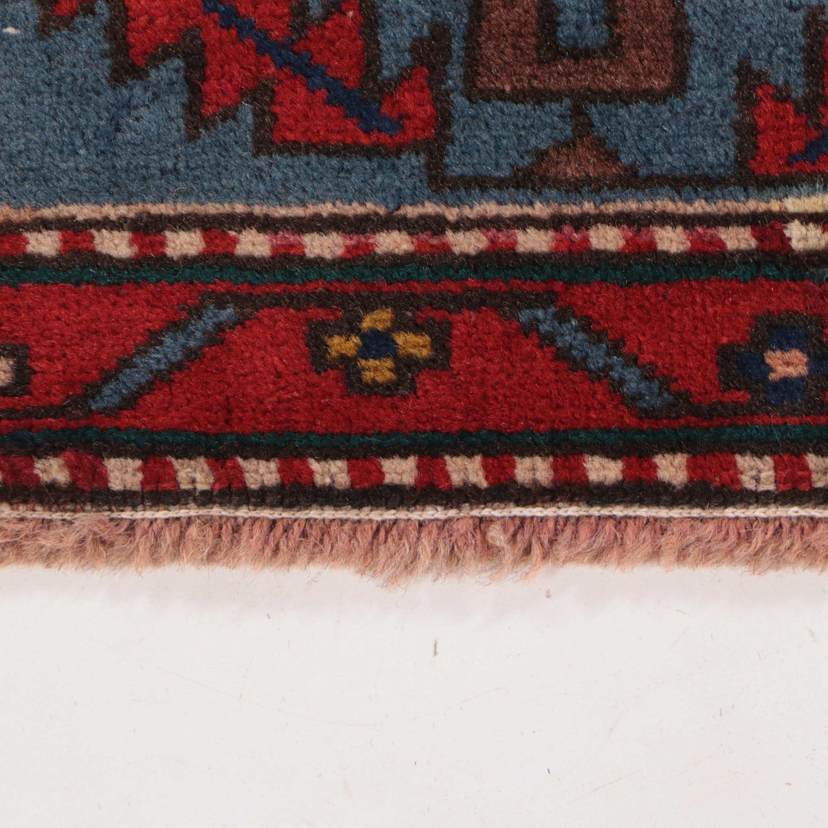 4'3 x 6'8 Hand-Knotted Caucasian Kazak-Style Area Rug