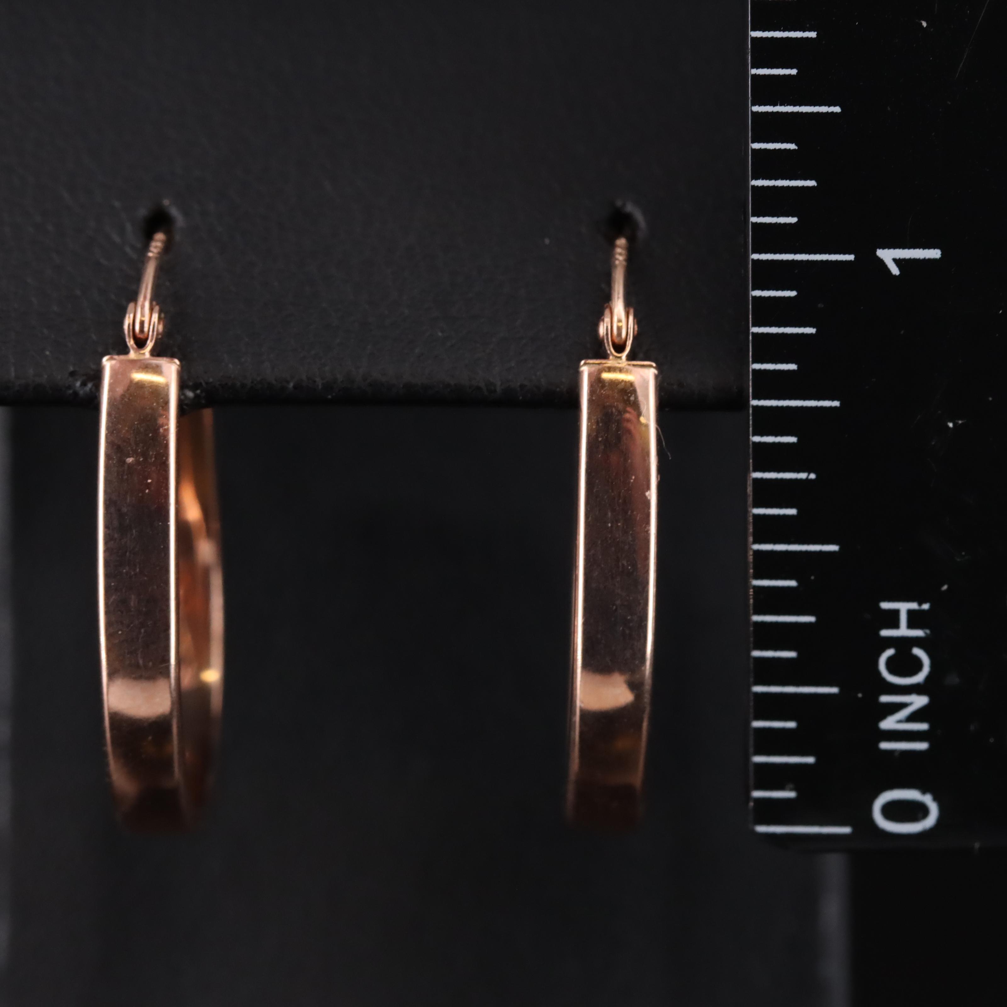 14K Rose Gold Hoop Earrings