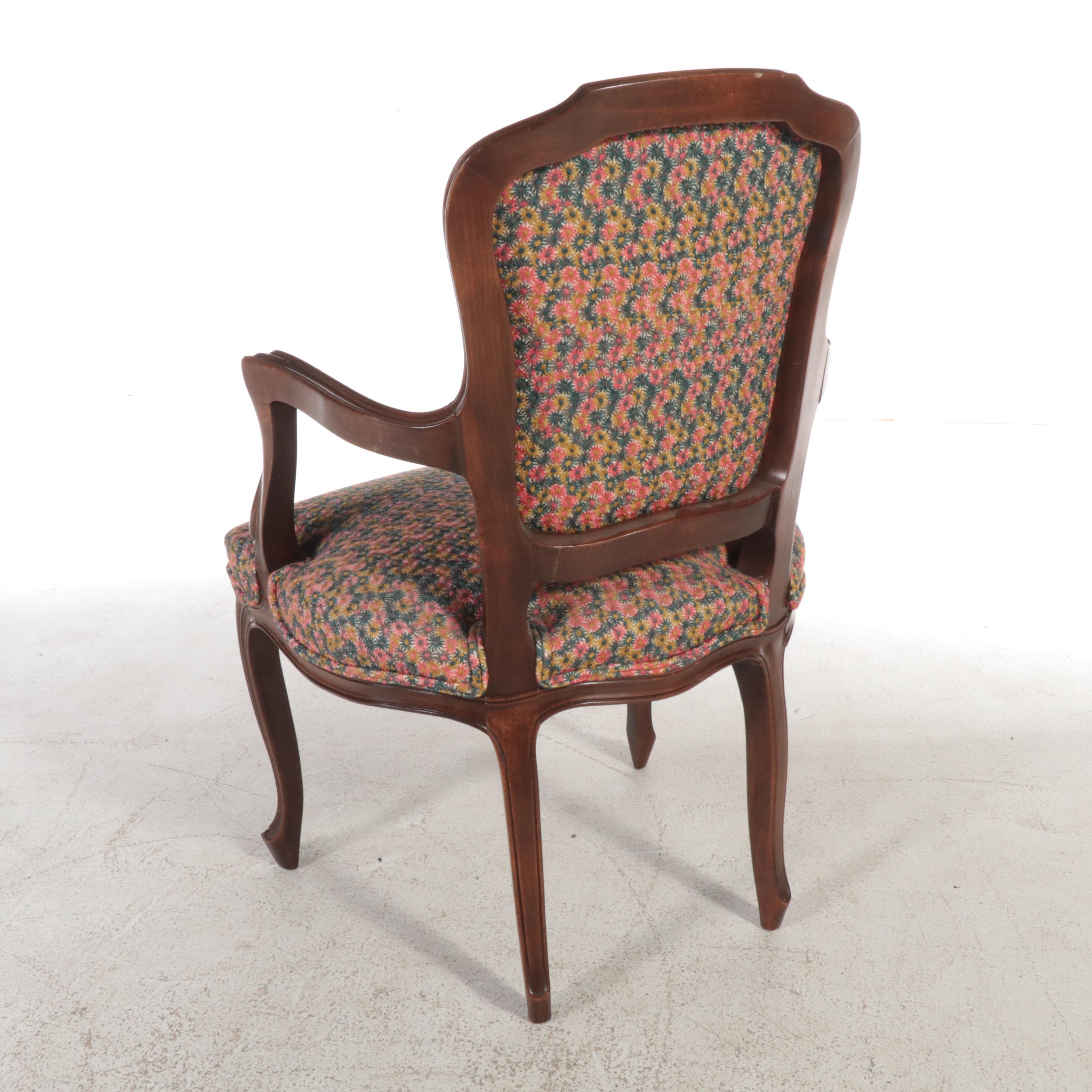 Rococo Revival Walnut and Crewel-Embroidered Parlor Chairs, Late 19th Century