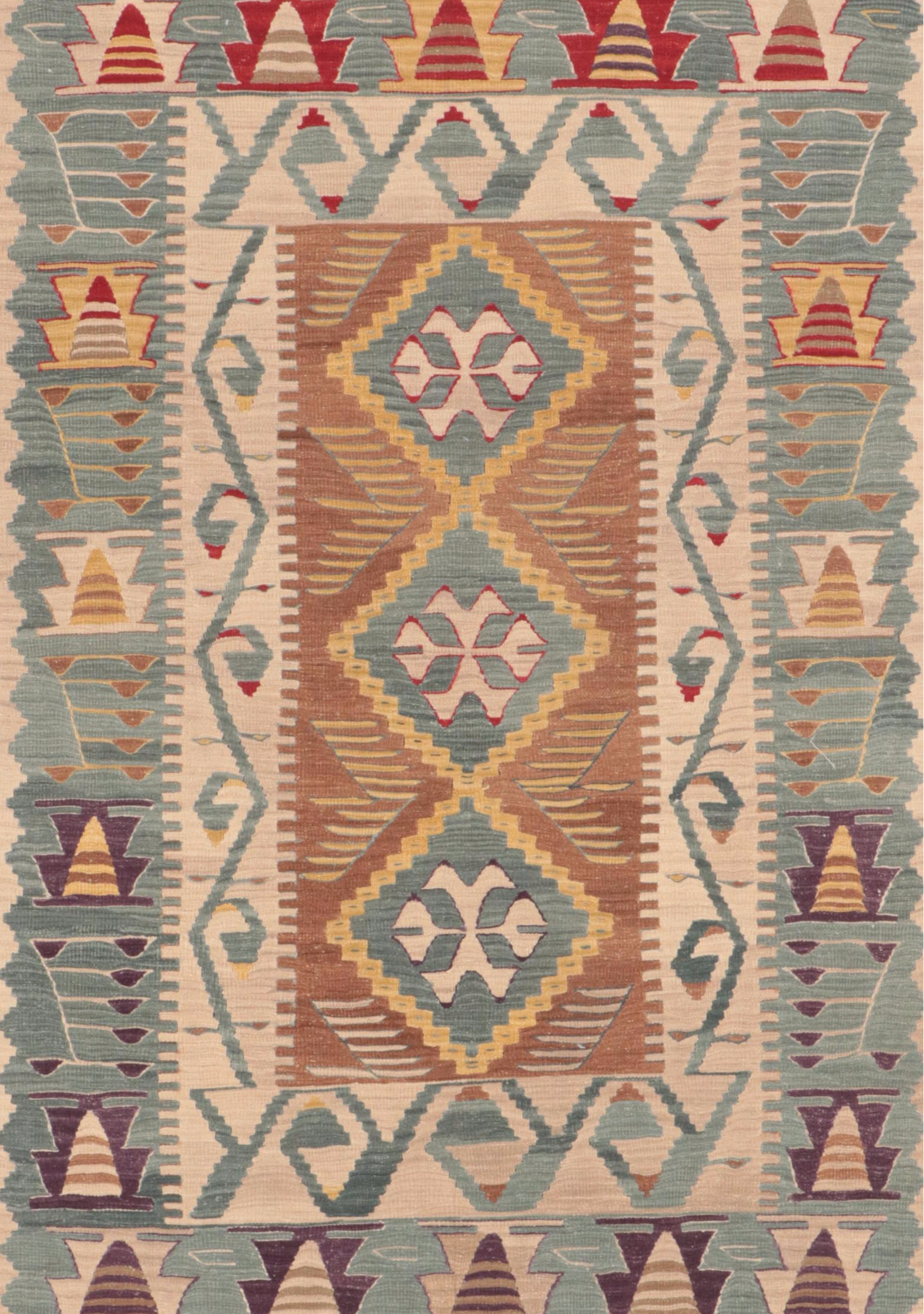 3'9 x 5'8 Handwoven Turkish Kilim Area Rug