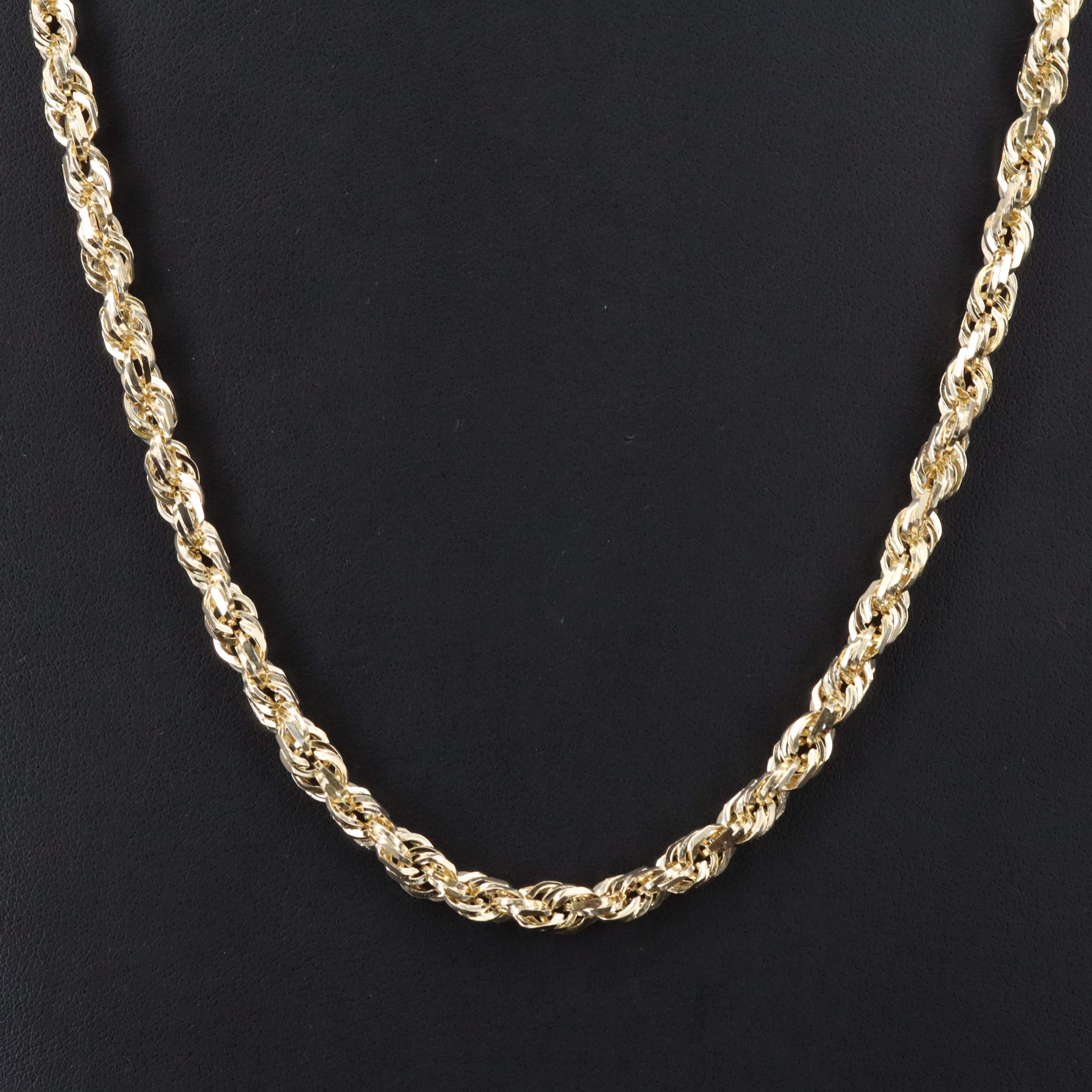 10K Rope Chain Necklace