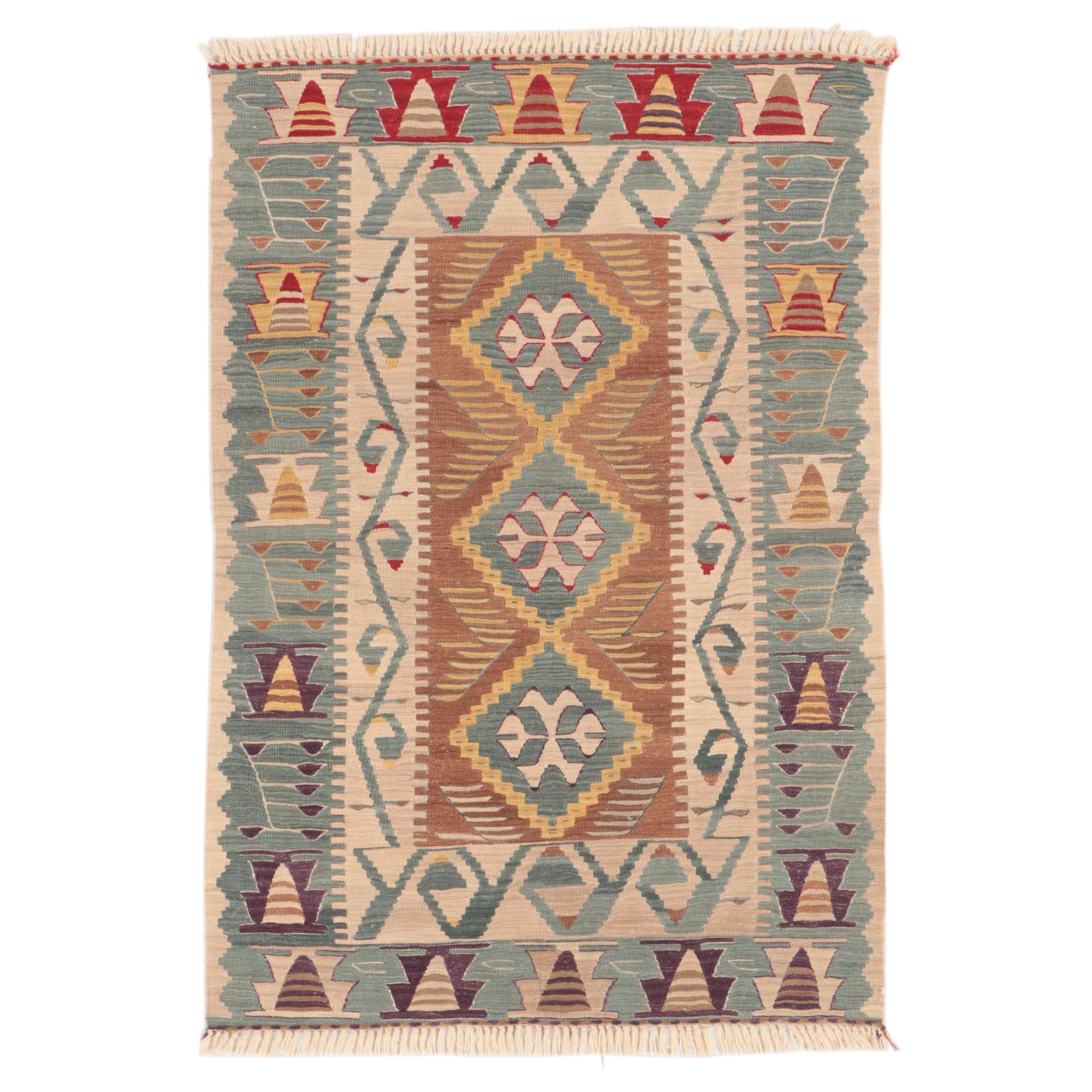 3'9 x 5'8 Handwoven Turkish Kilim Area Rug