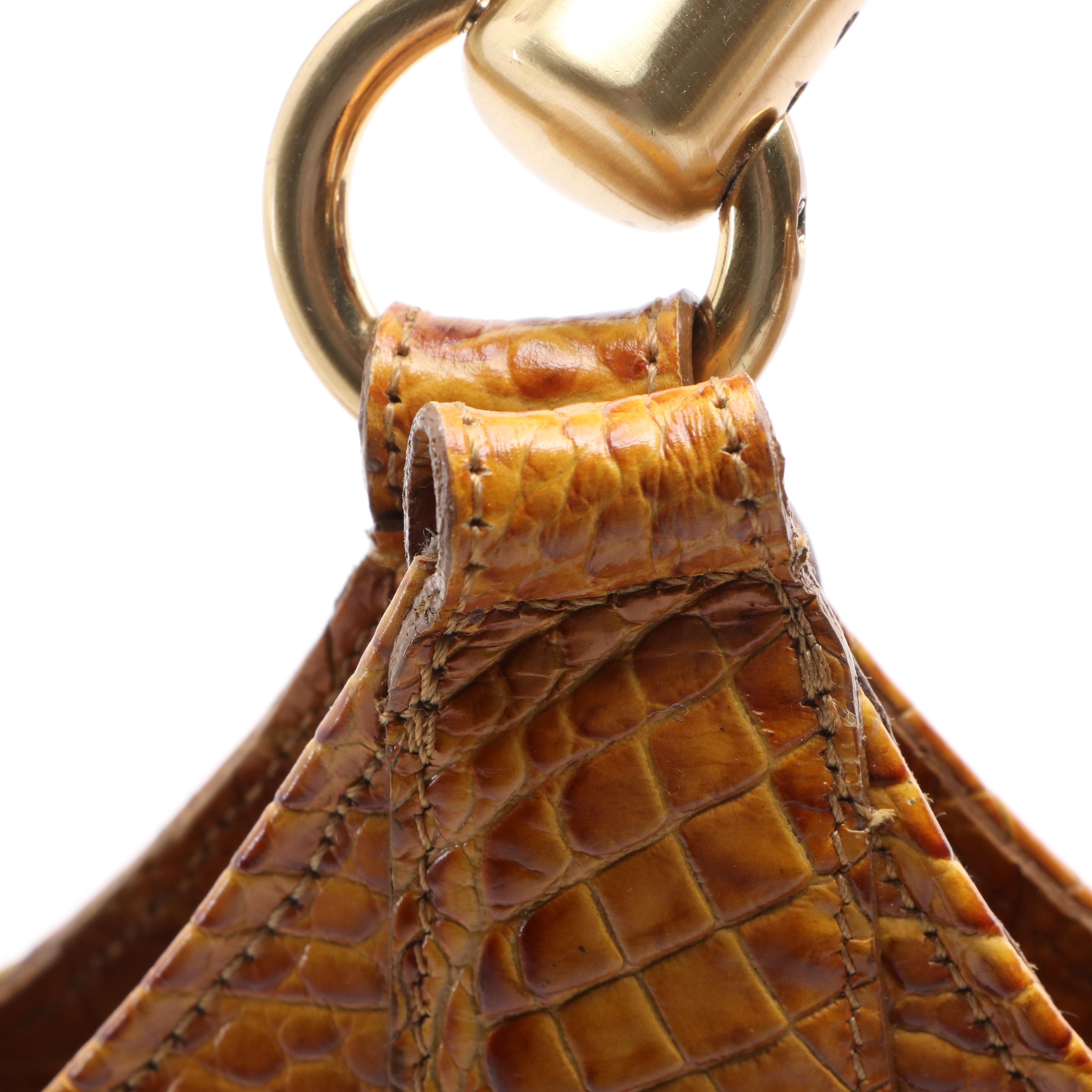 Brahmin Zip Tote and Two-Way Bag in Croc Embossed Leather