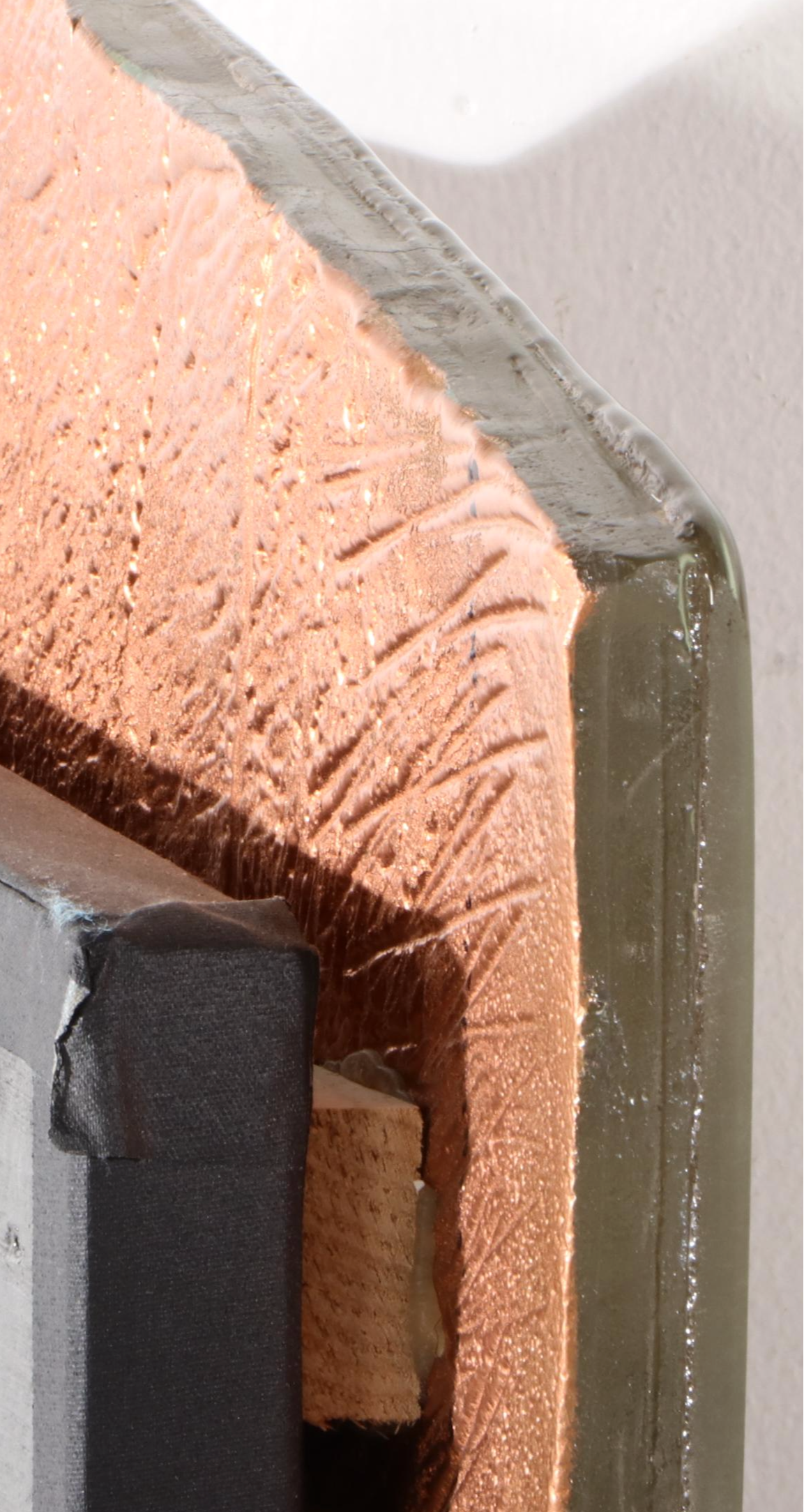 Fused Dichroic Art Glass Triptych Wall Sculpture