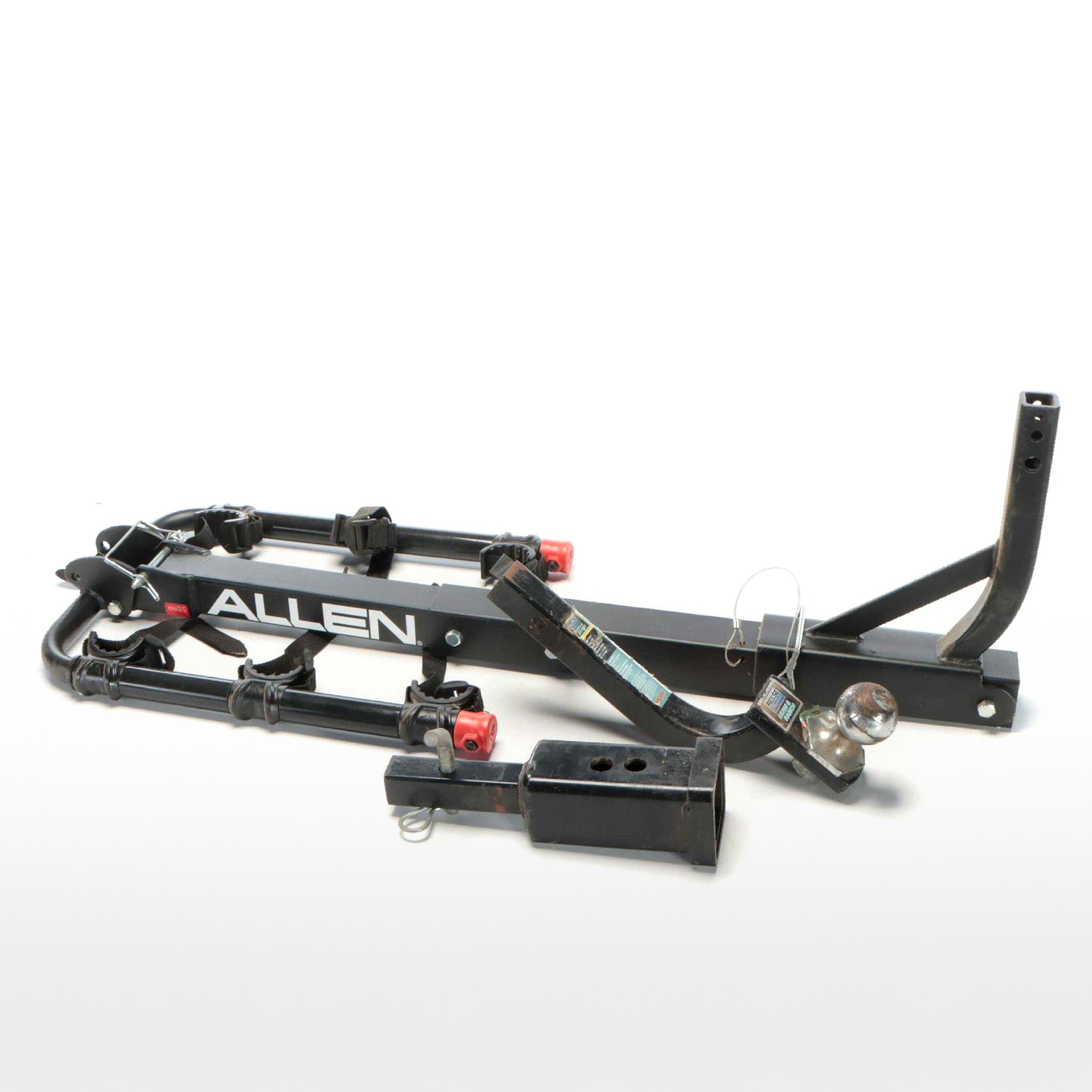 Allen Rear Trailer Hitch Bike Rack with Reese Ball Mount and Adapter