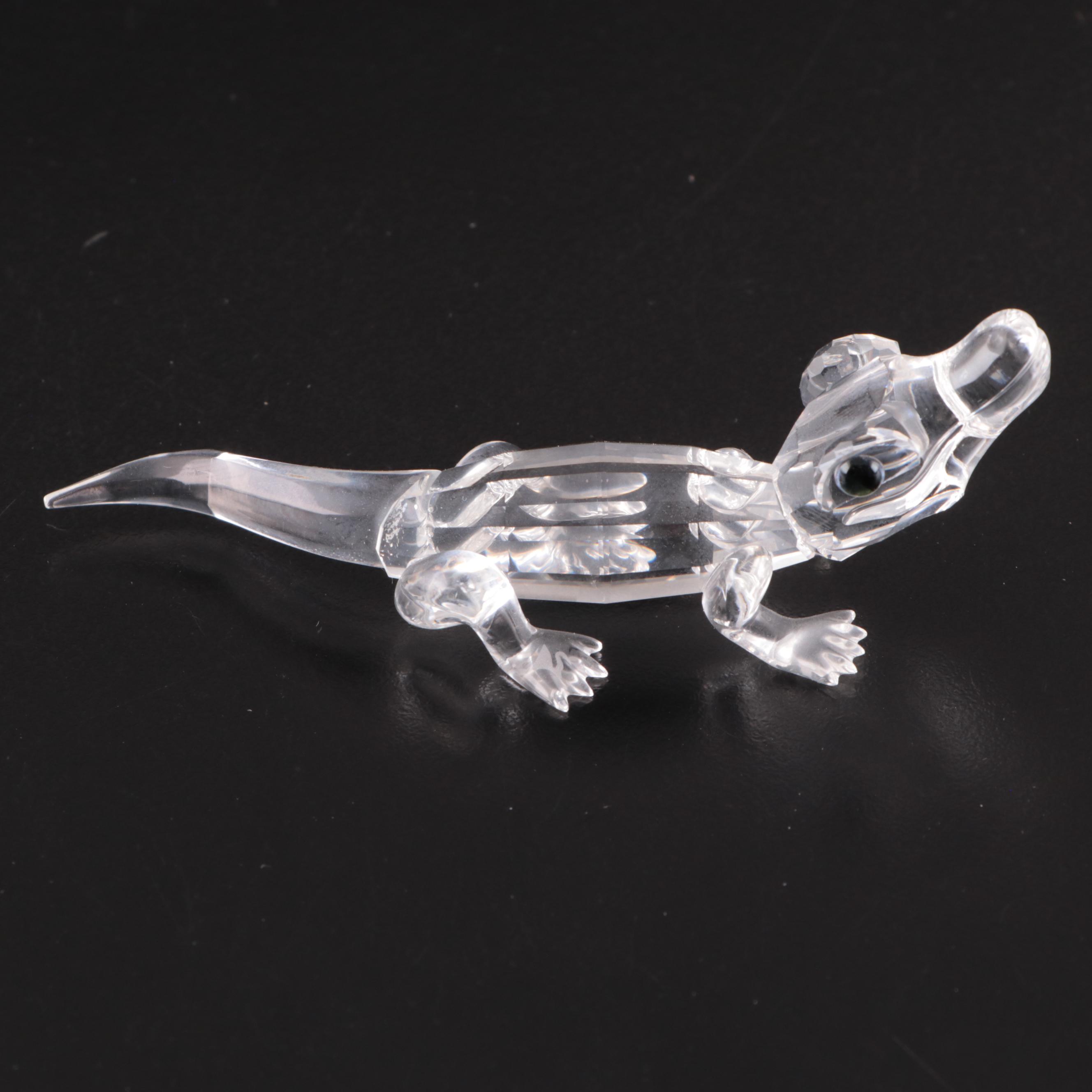 Swarovski Crystal Alligator, Pelican and Other Figurines, Late 20th Century