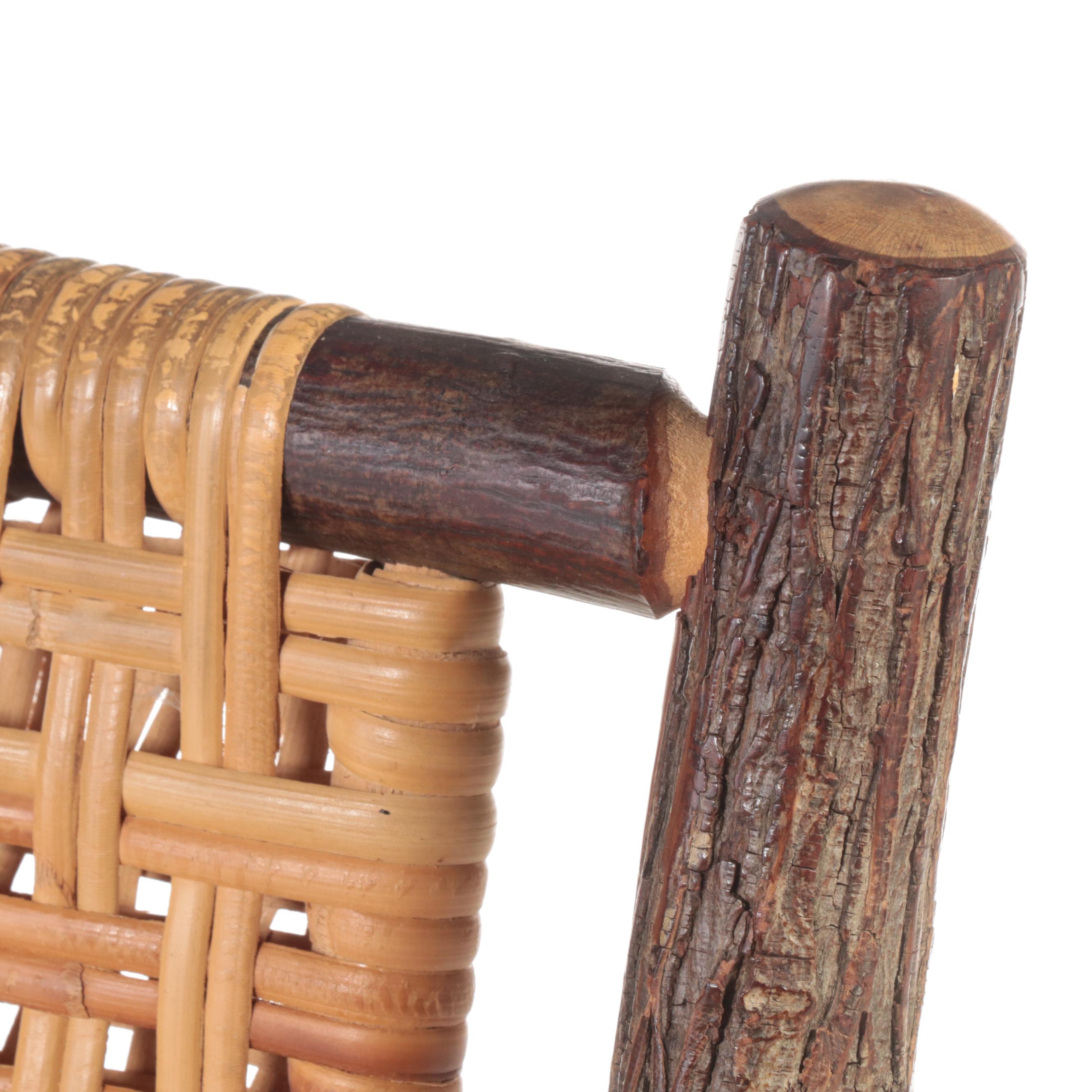 Four Flat Rock Furniture Hickory and Cane Barstools