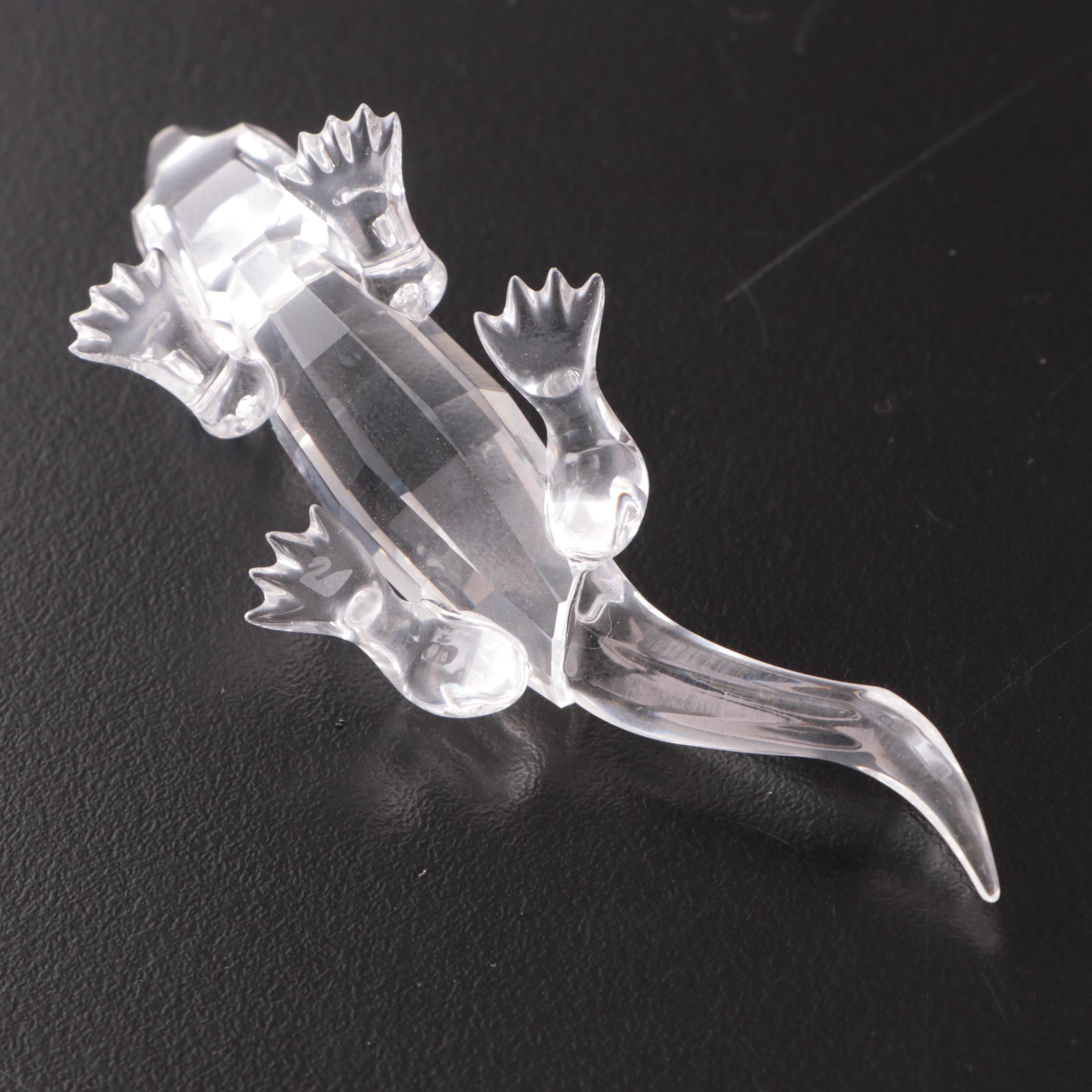 Swarovski Crystal Alligator, Pelican and Other Figurines, Late 20th Century