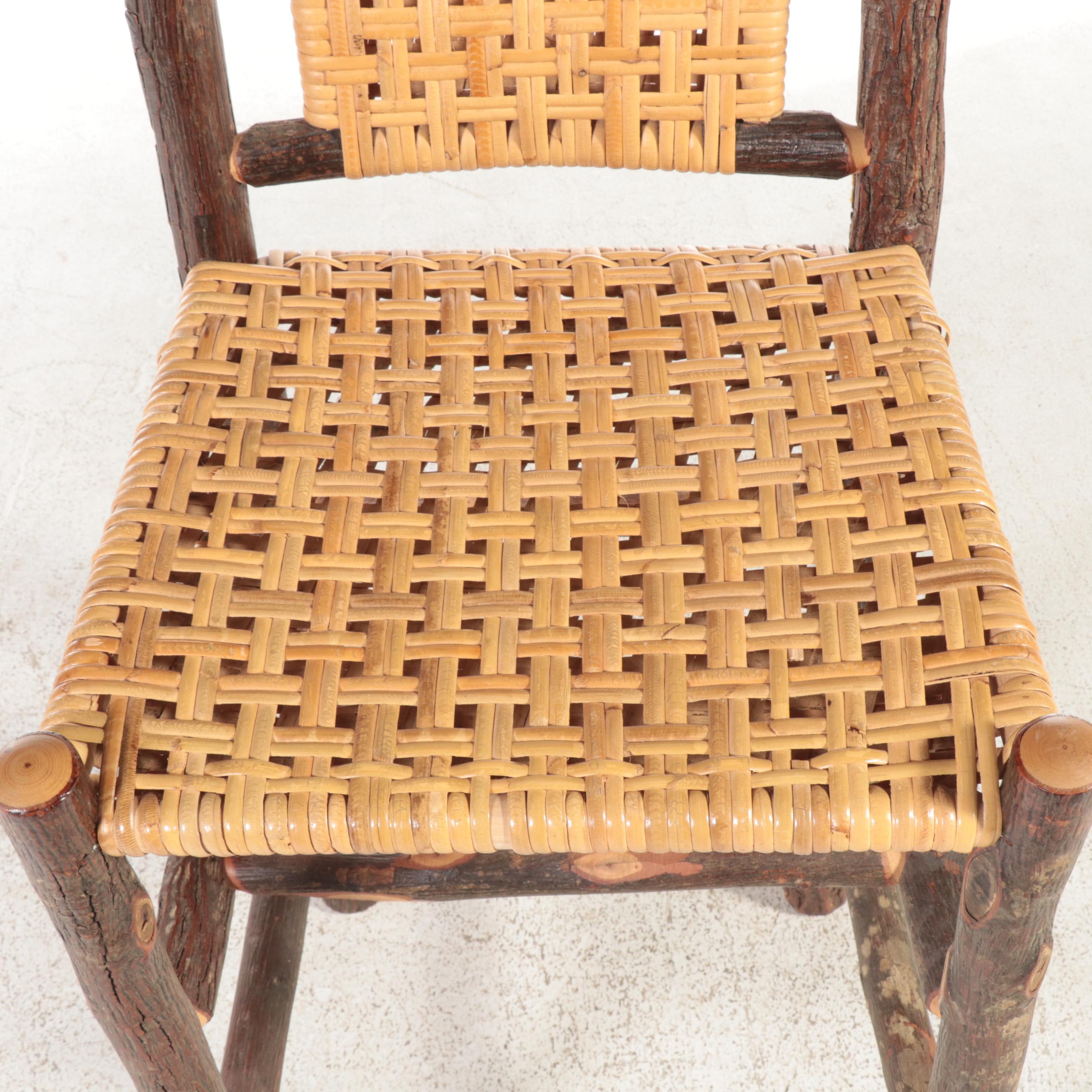 Four Flat Rock Furniture Hickory and Cane Barstools