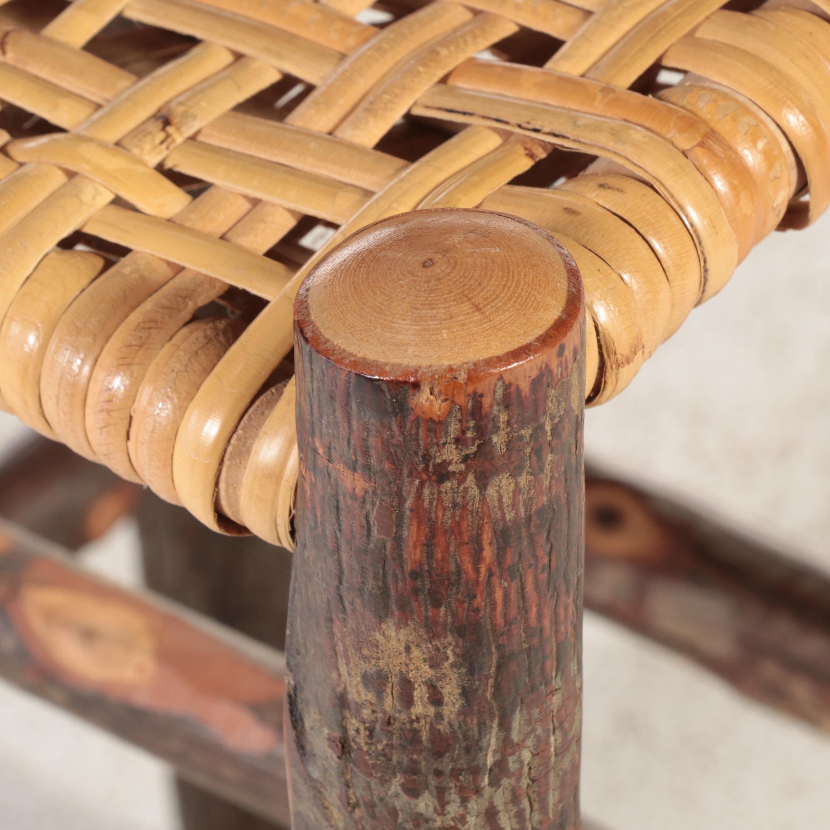 Four Flat Rock Furniture Hickory and Cane Barstools