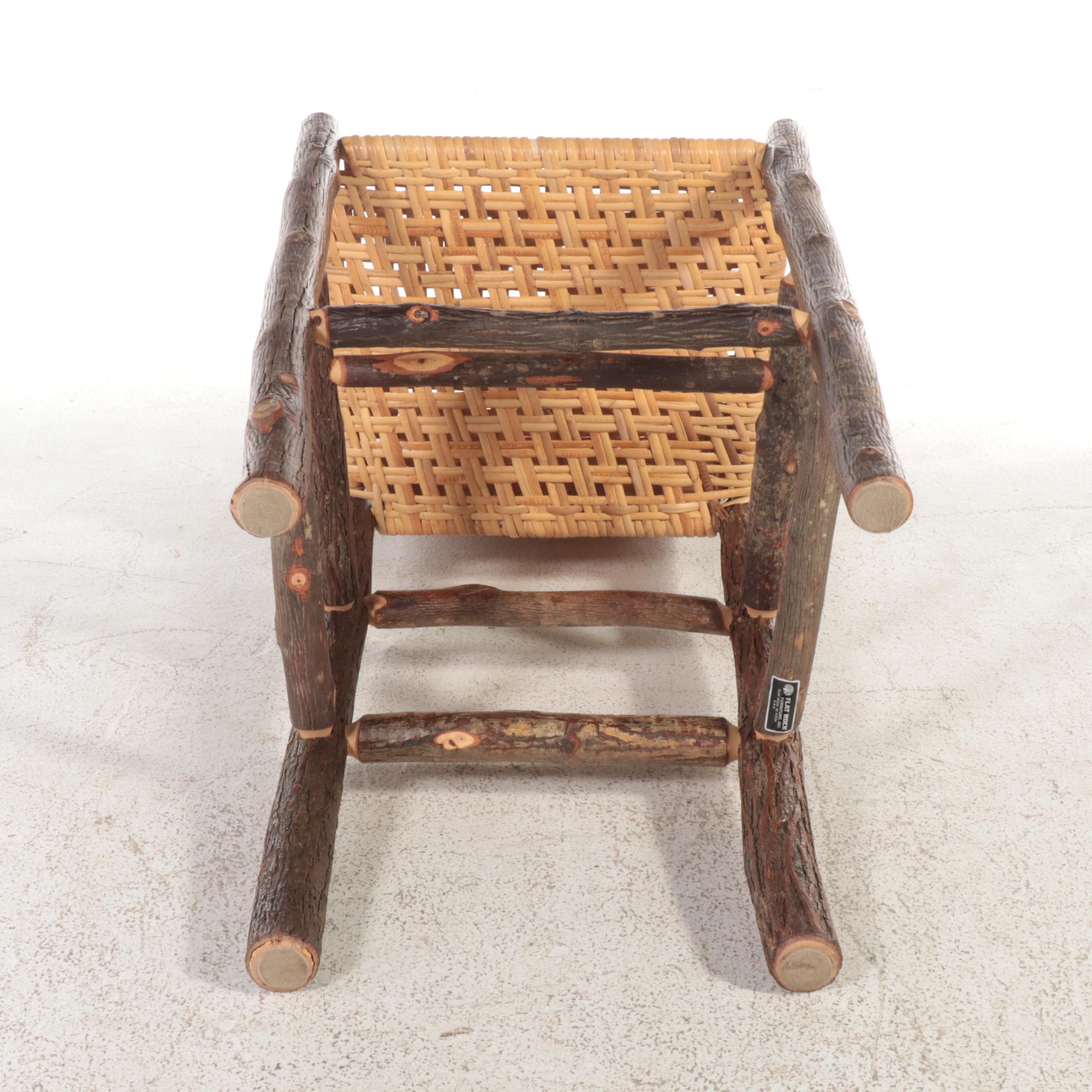 Four Flat Rock Furniture Hickory and Cane Barstools