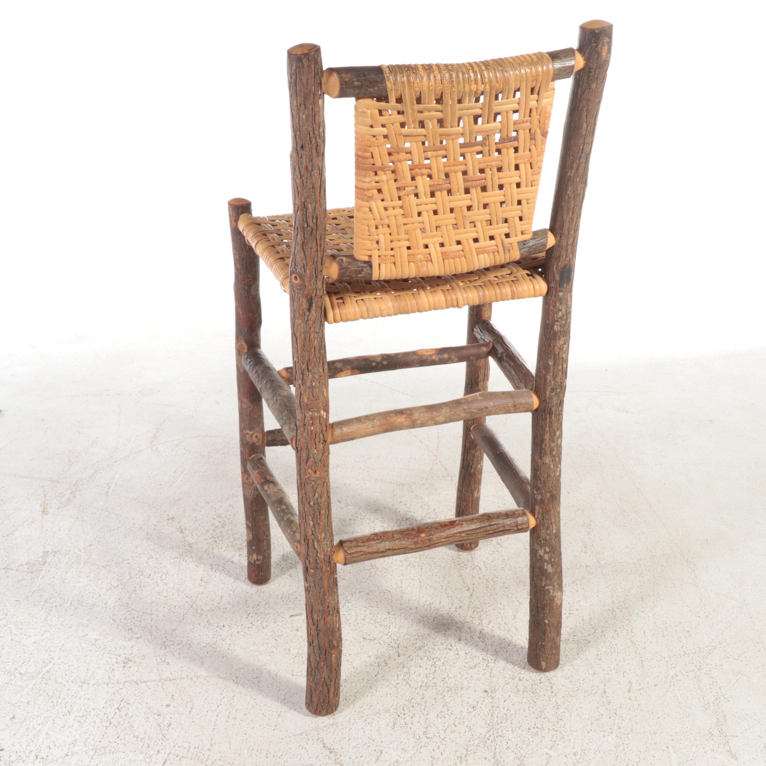 Four Flat Rock Furniture Hickory and Cane Barstools