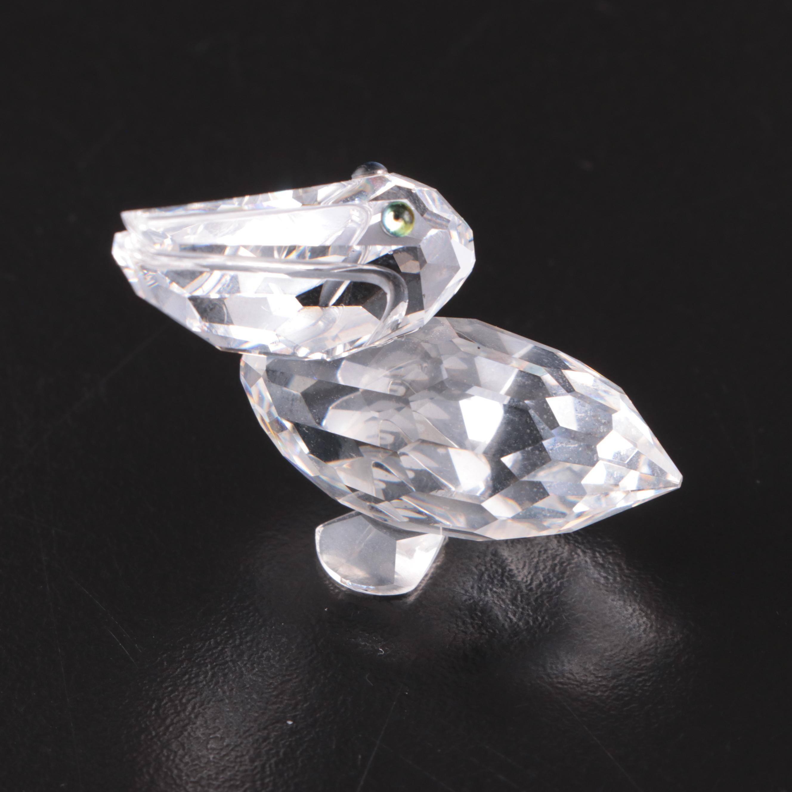 Swarovski Crystal Alligator, Pelican and Other Figurines, Late 20th Century