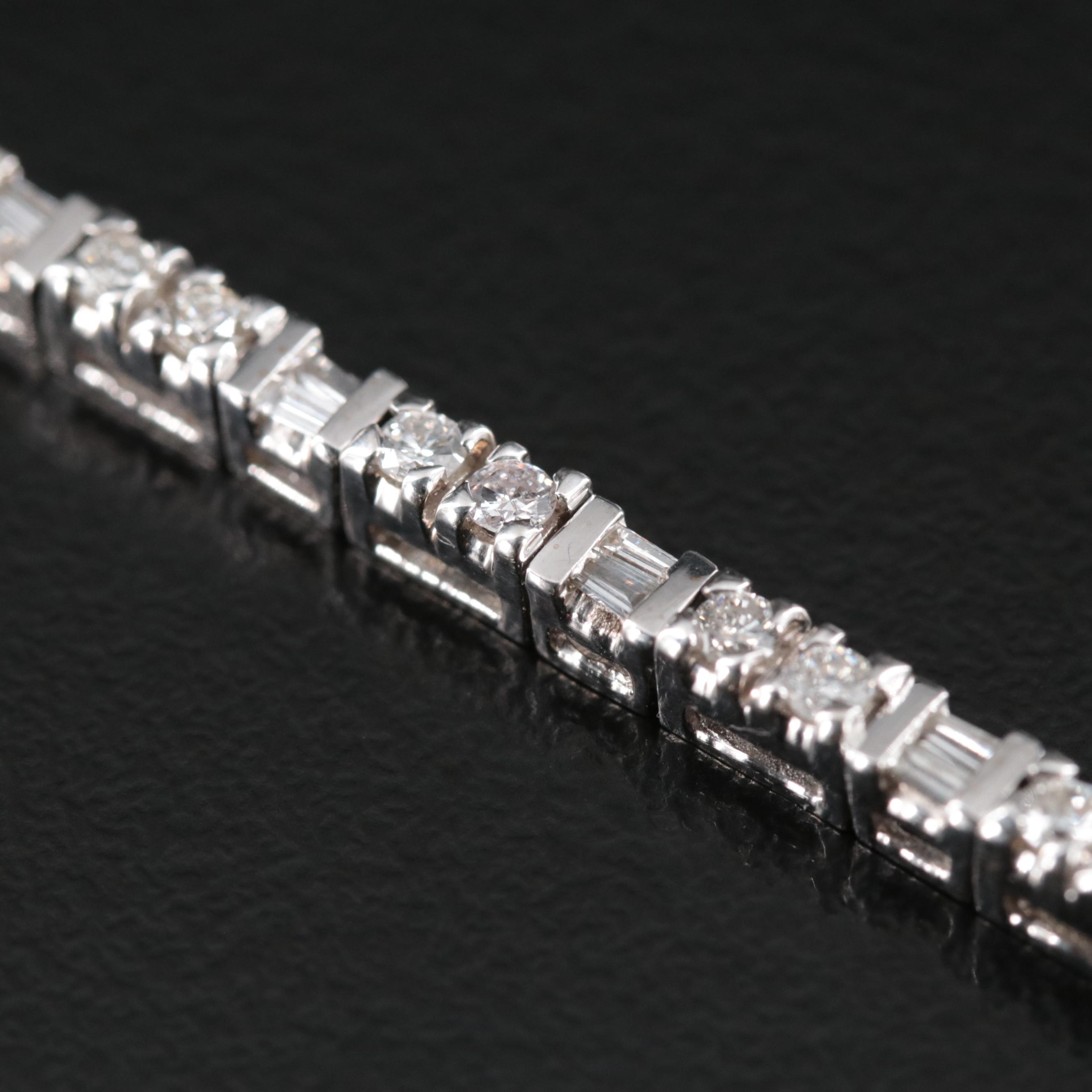 18K 1.90 CTW Diamond Line Bracelet