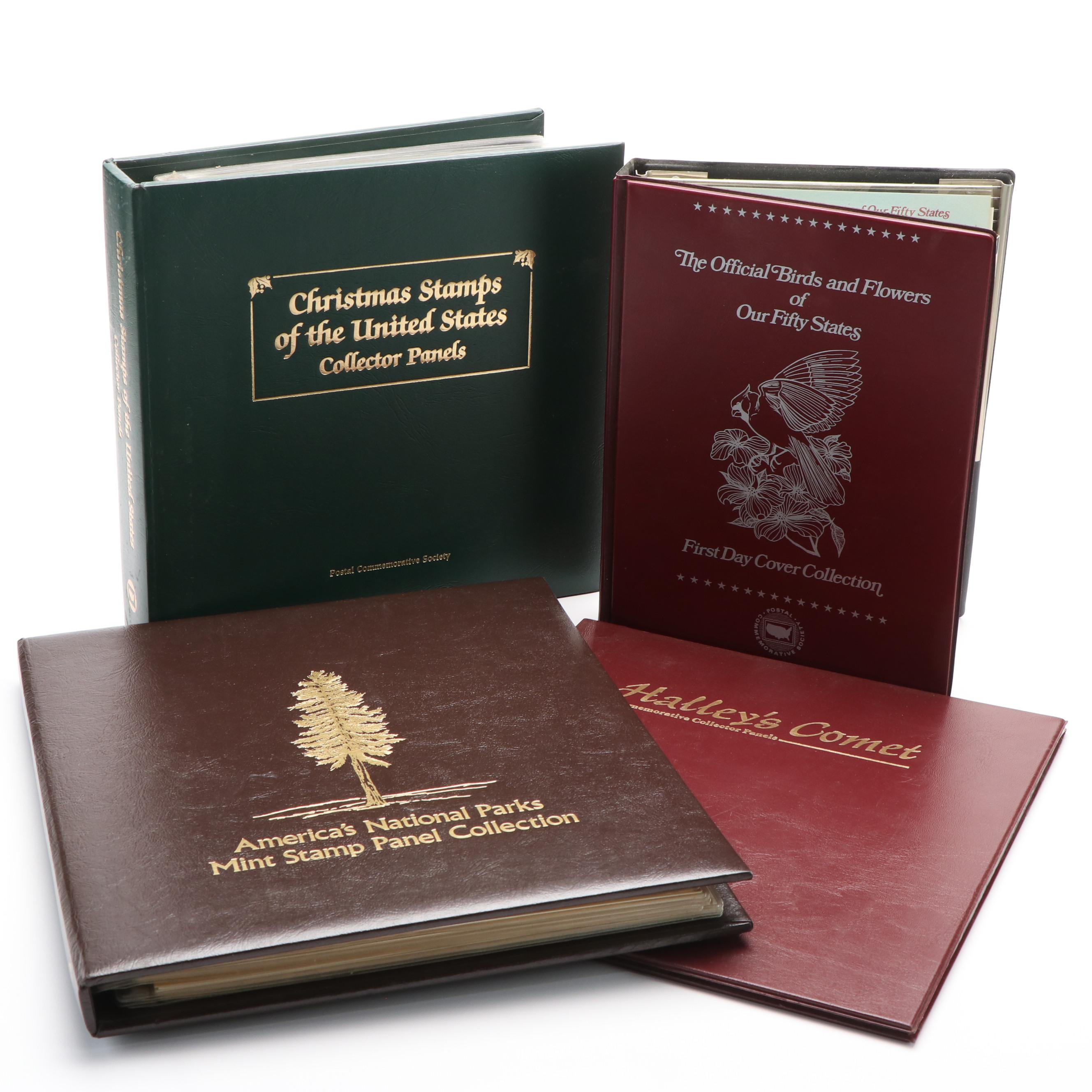 Four Albums With United States and World Commemorative Stamps and Postal Covers