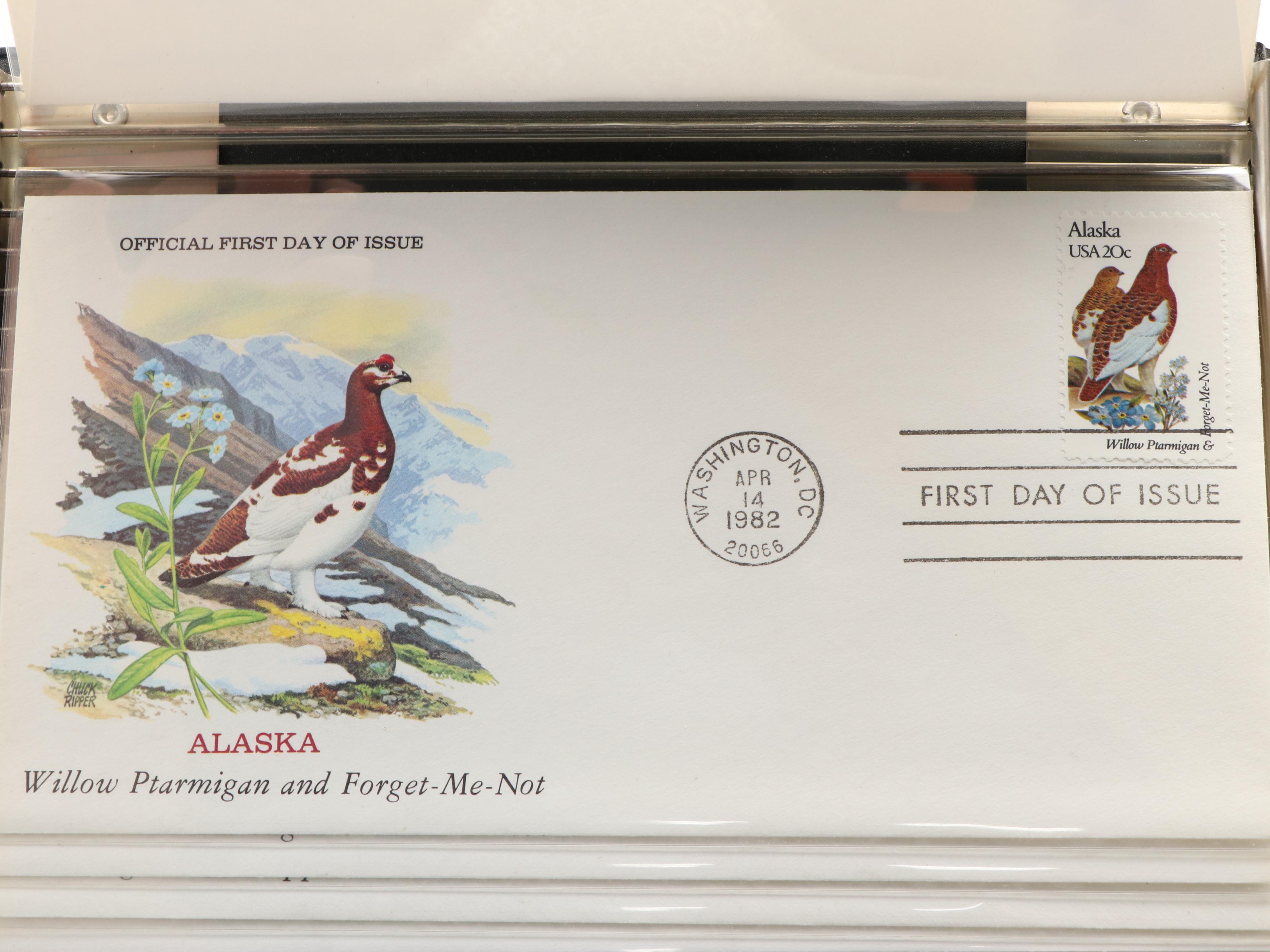Four Albums With United States and World Commemorative Stamps and Postal Covers