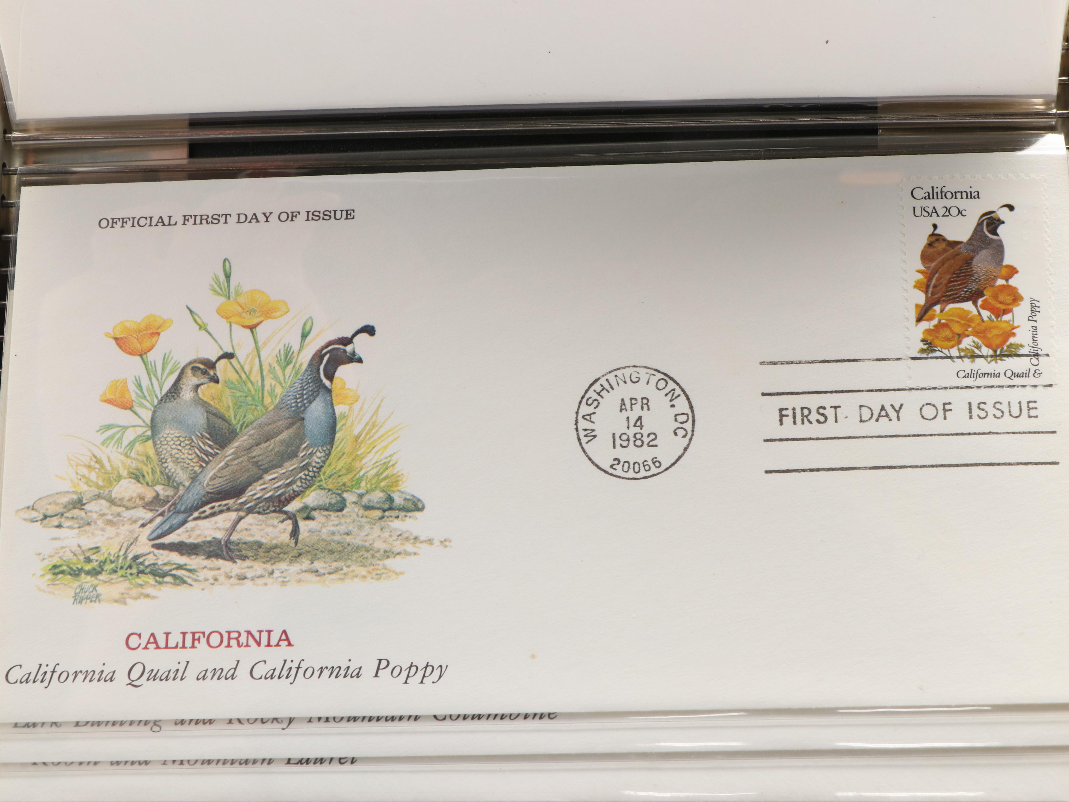 Four Albums With United States and World Commemorative Stamps and Postal Covers