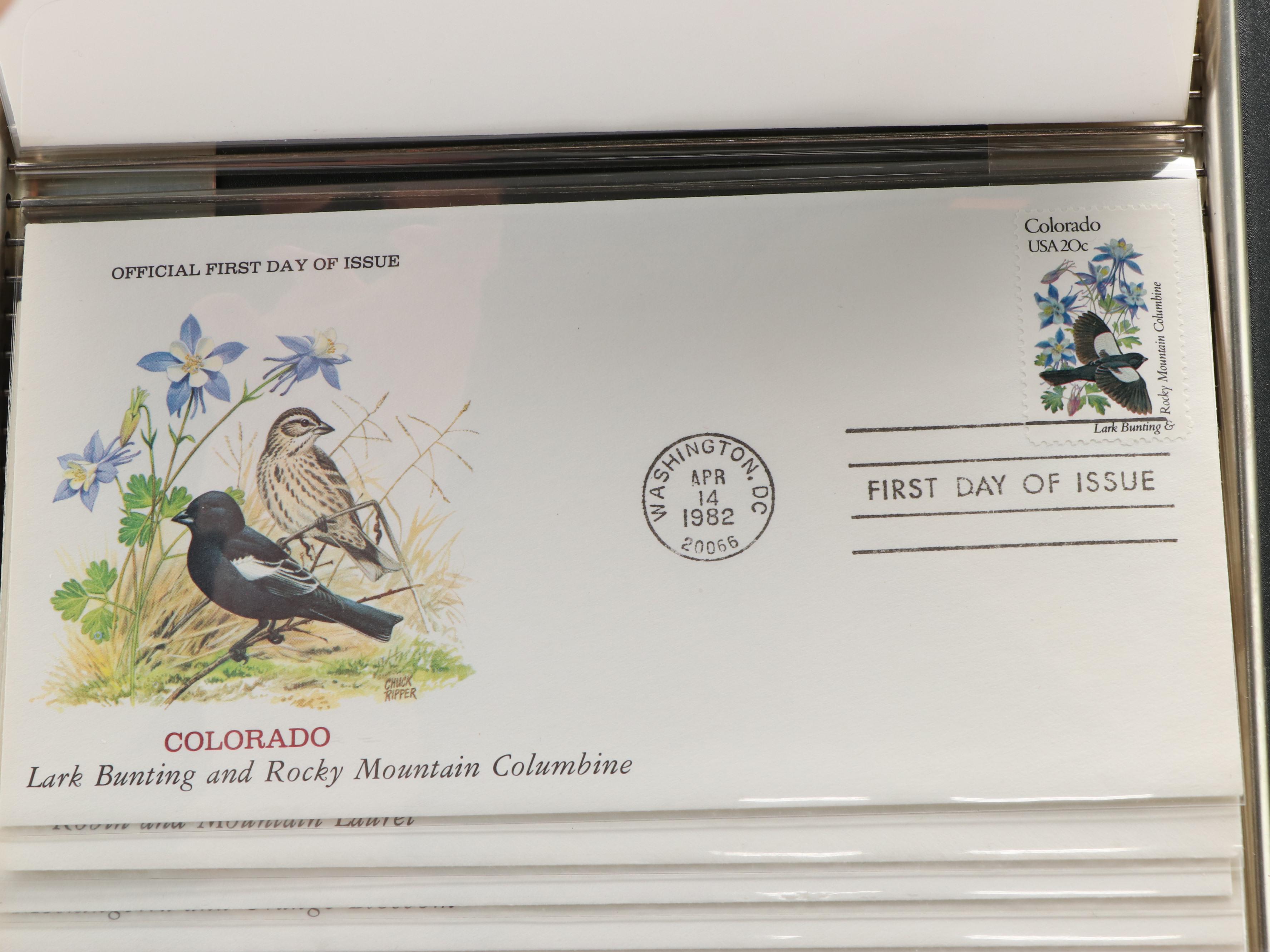 Four Albums With United States and World Commemorative Stamps and Postal Covers