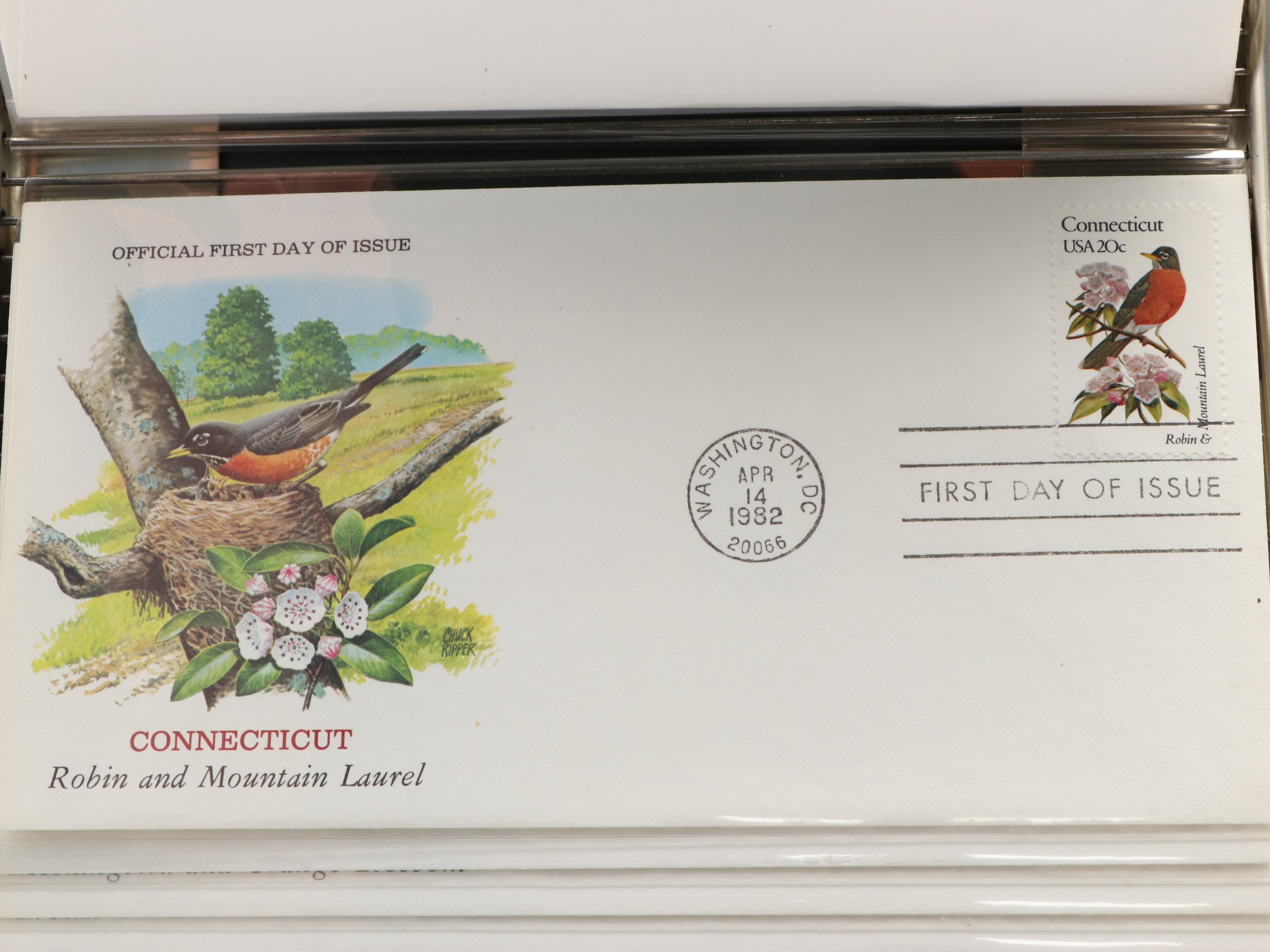 Four Albums With United States and World Commemorative Stamps and Postal Covers