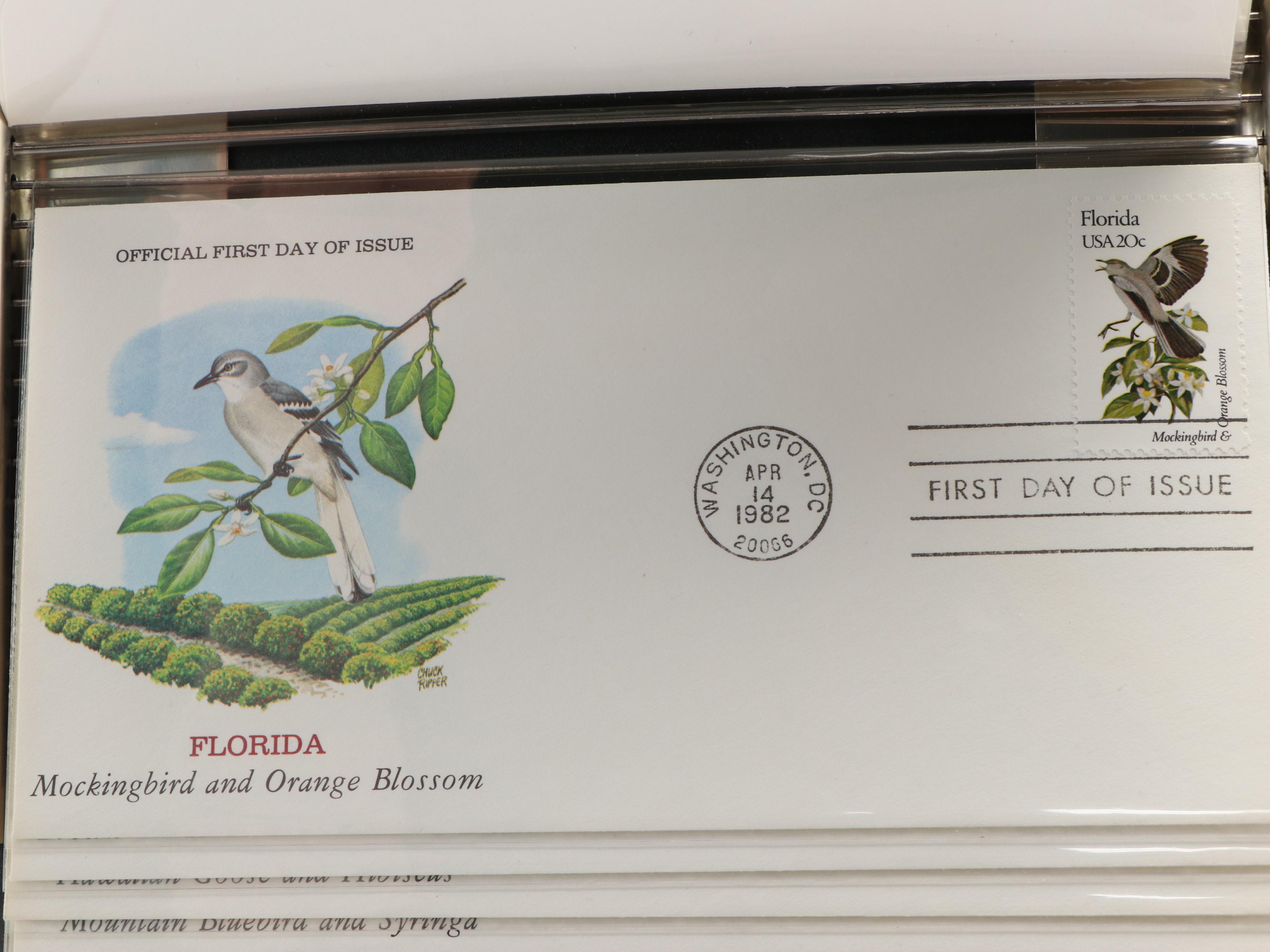 Four Albums With United States and World Commemorative Stamps and Postal Covers