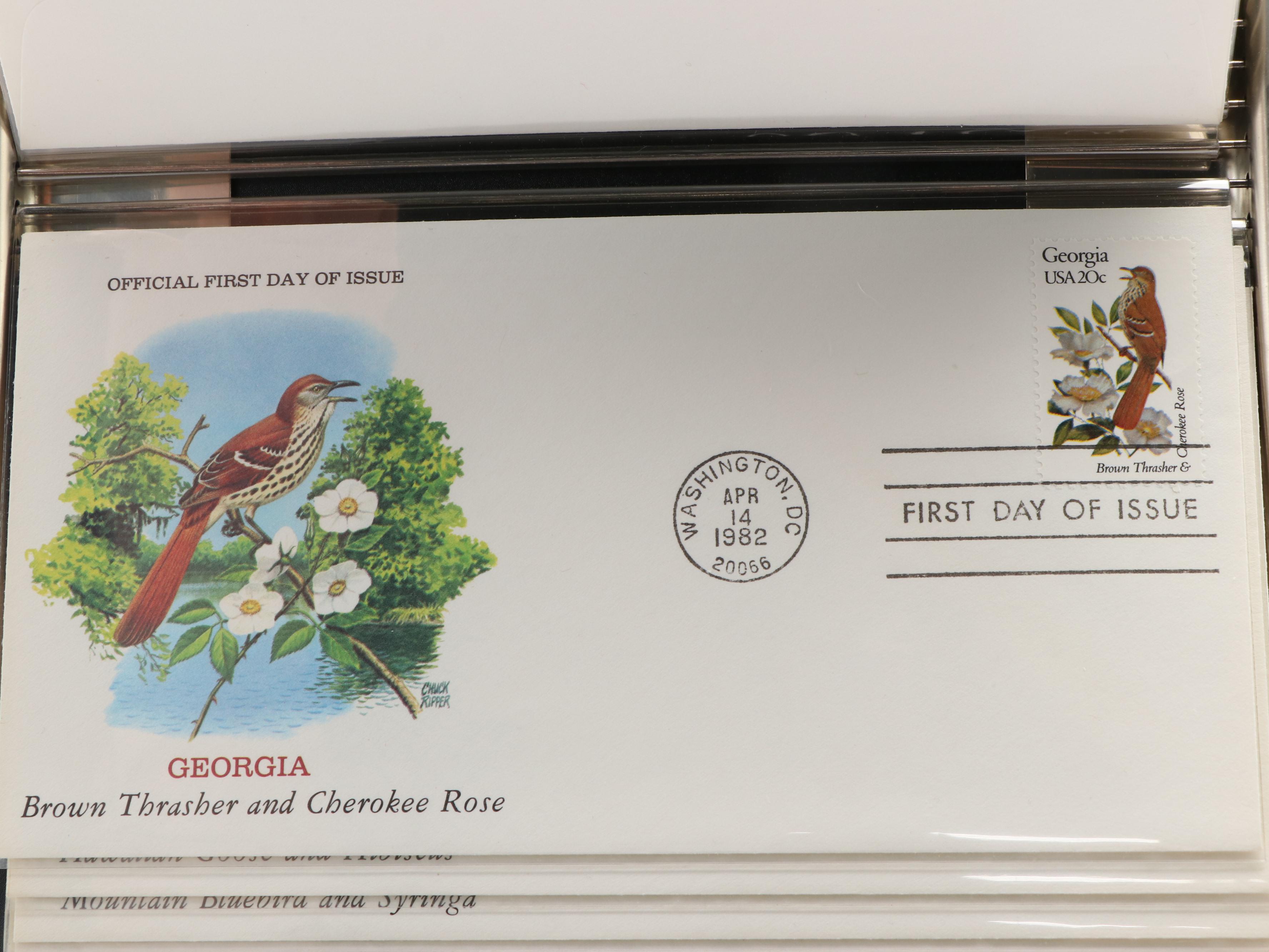 Four Albums With United States and World Commemorative Stamps and Postal Covers