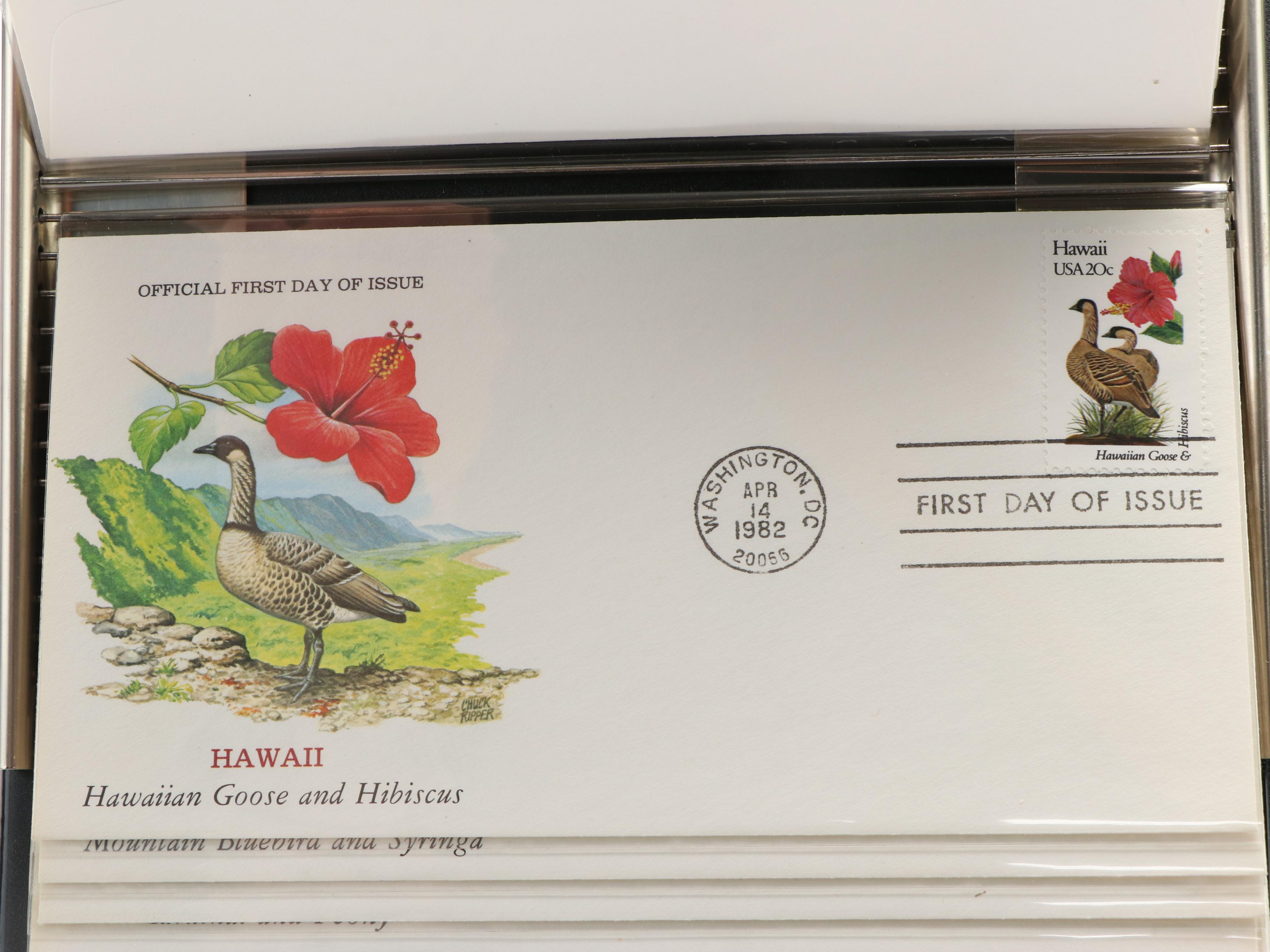 Four Albums With United States and World Commemorative Stamps and Postal Covers