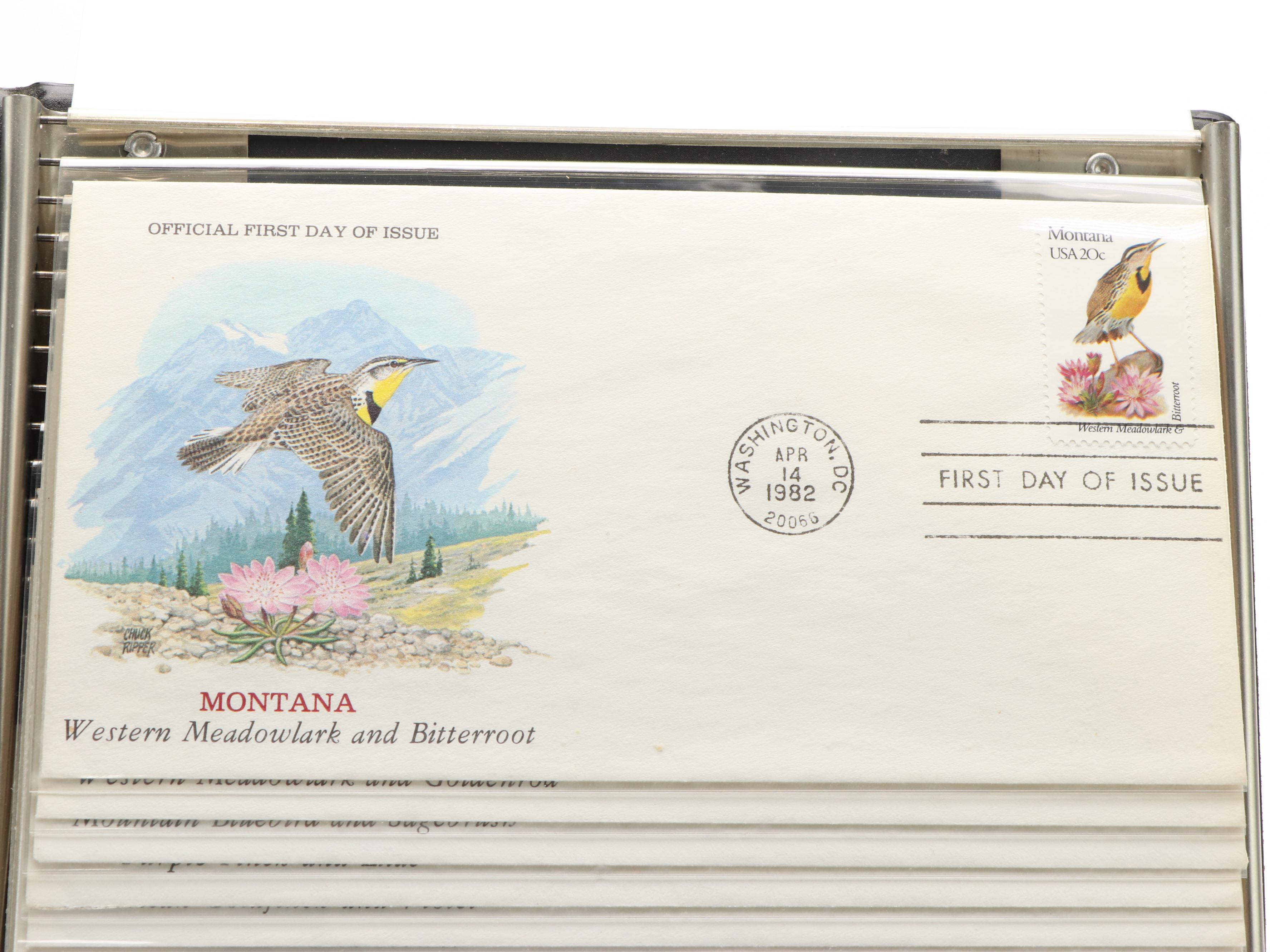 Four Albums With United States and World Commemorative Stamps and Postal Covers