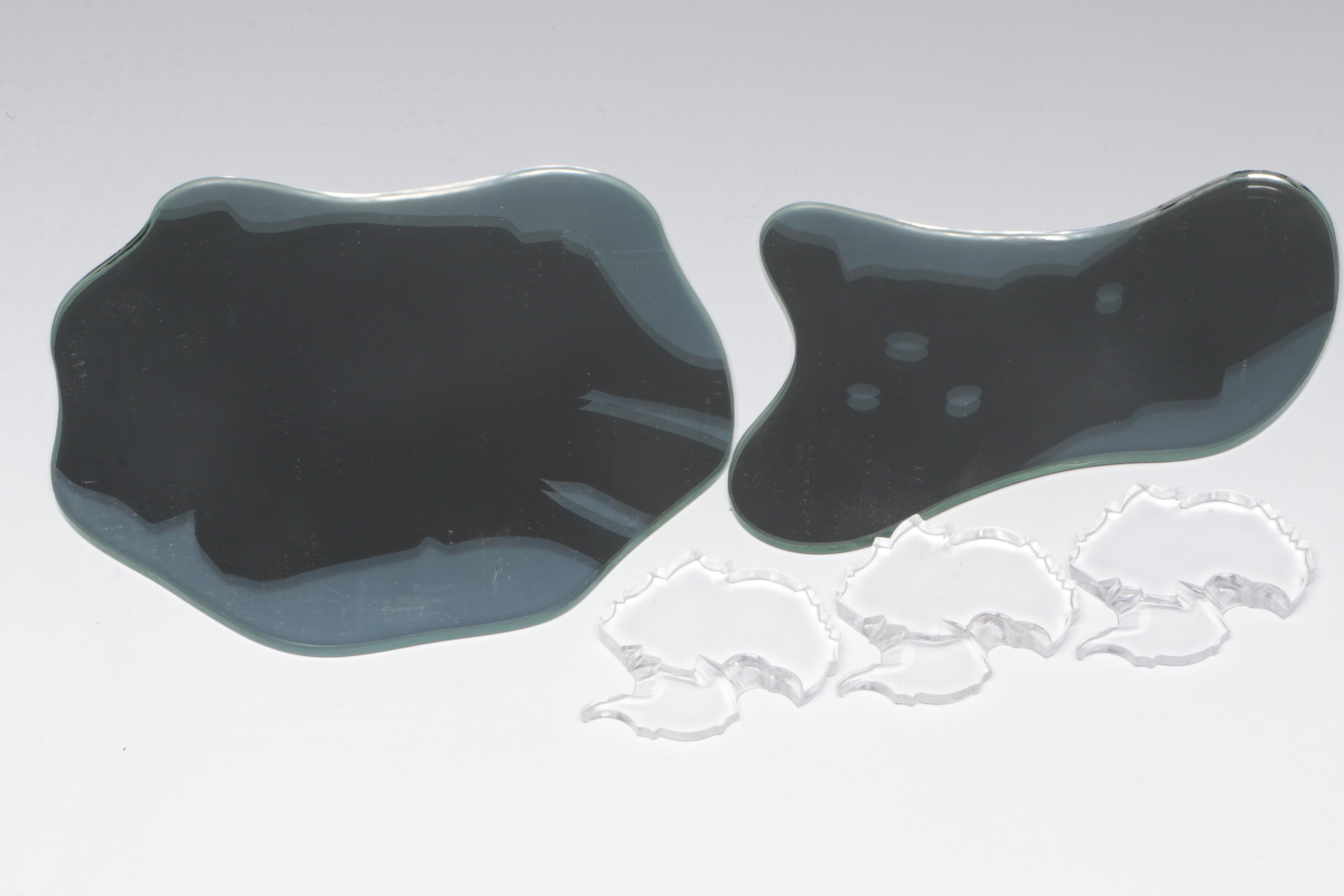 Swarovski Crystal Penguin Figurines with Mirrored Bases, Late 20th Century