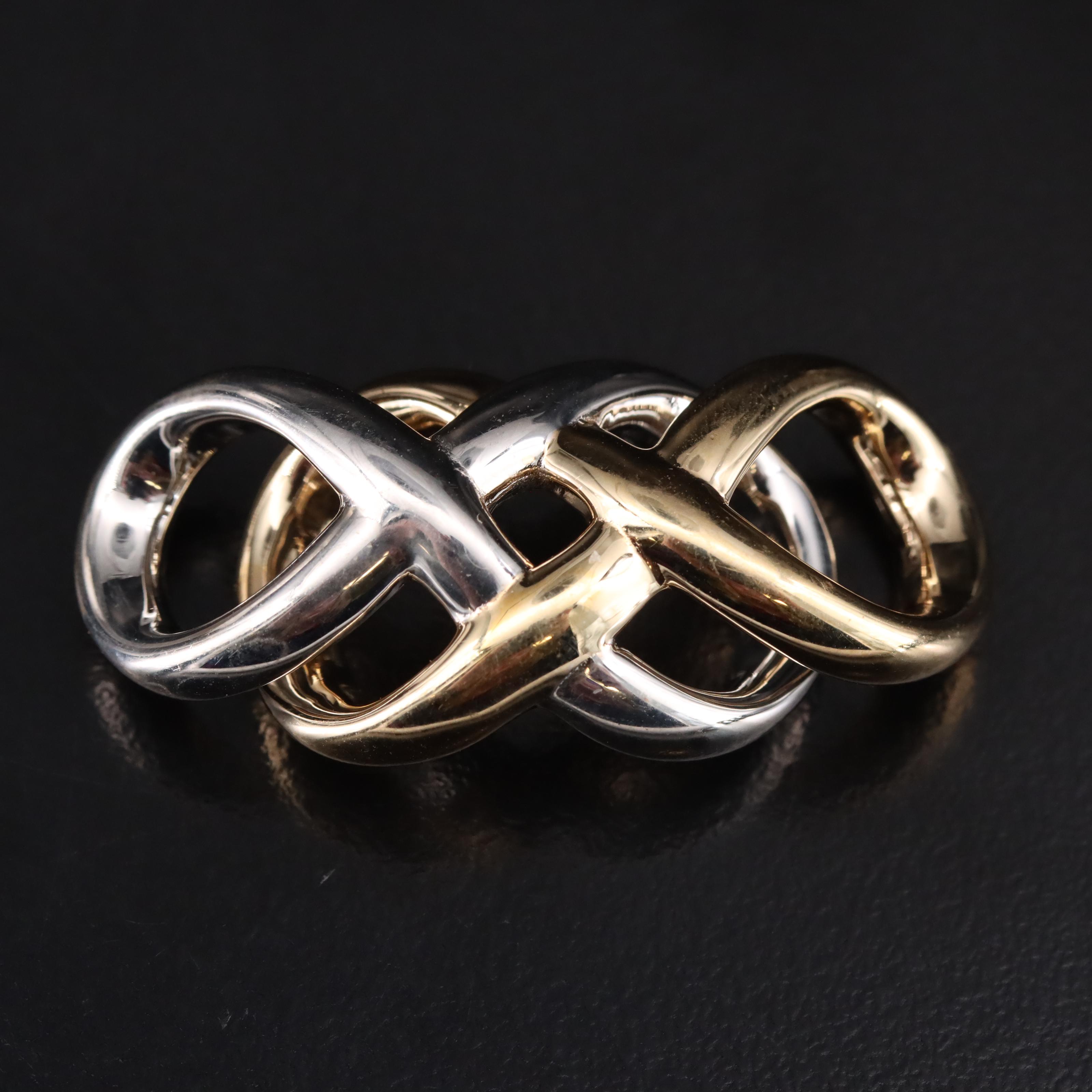 14K Interlocking Infinity Slide Pendant