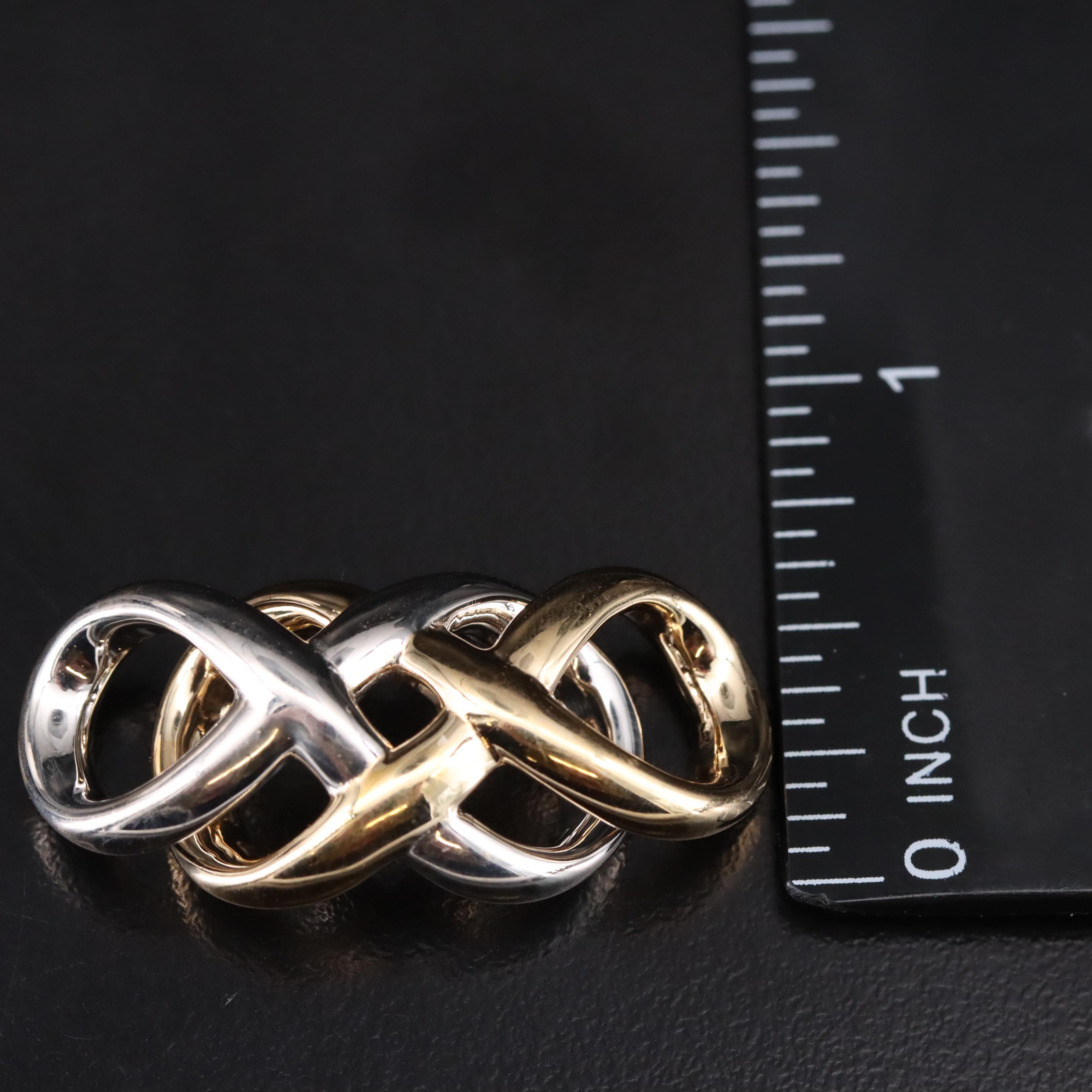 14K Interlocking Infinity Slide Pendant