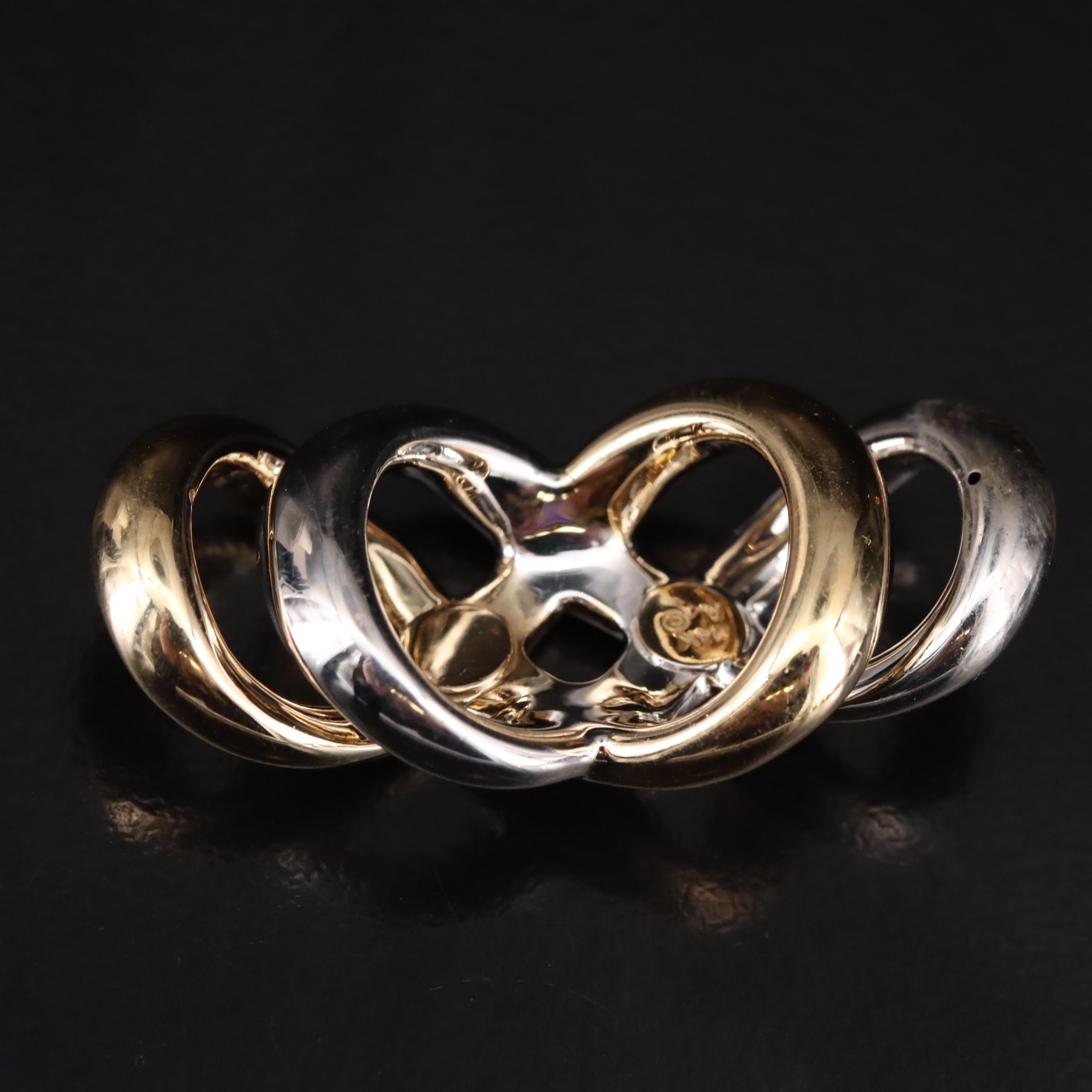 14K Interlocking Infinity Slide Pendant