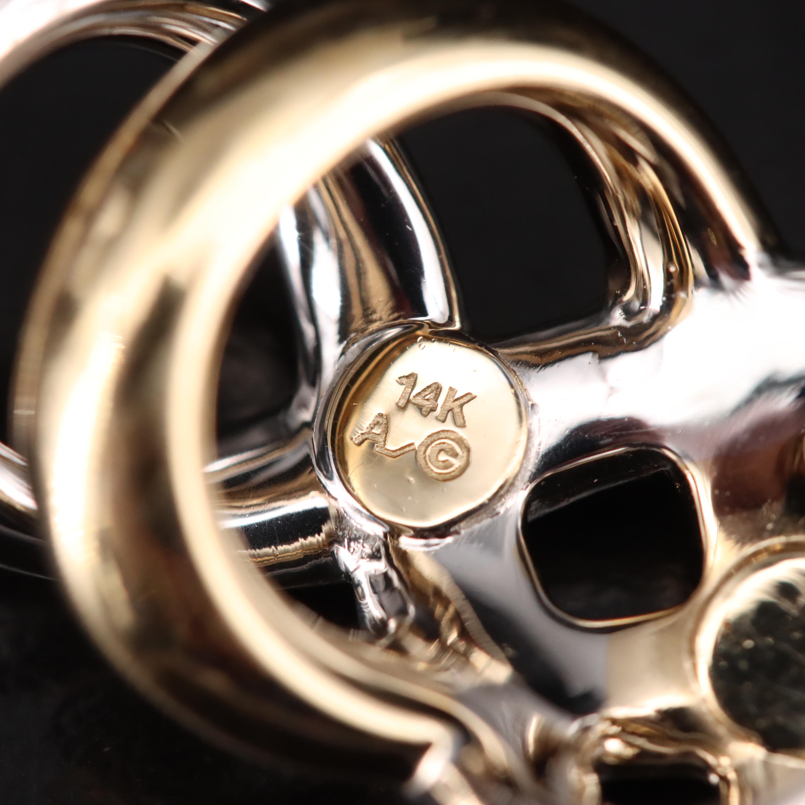 14K Interlocking Infinity Slide Pendant