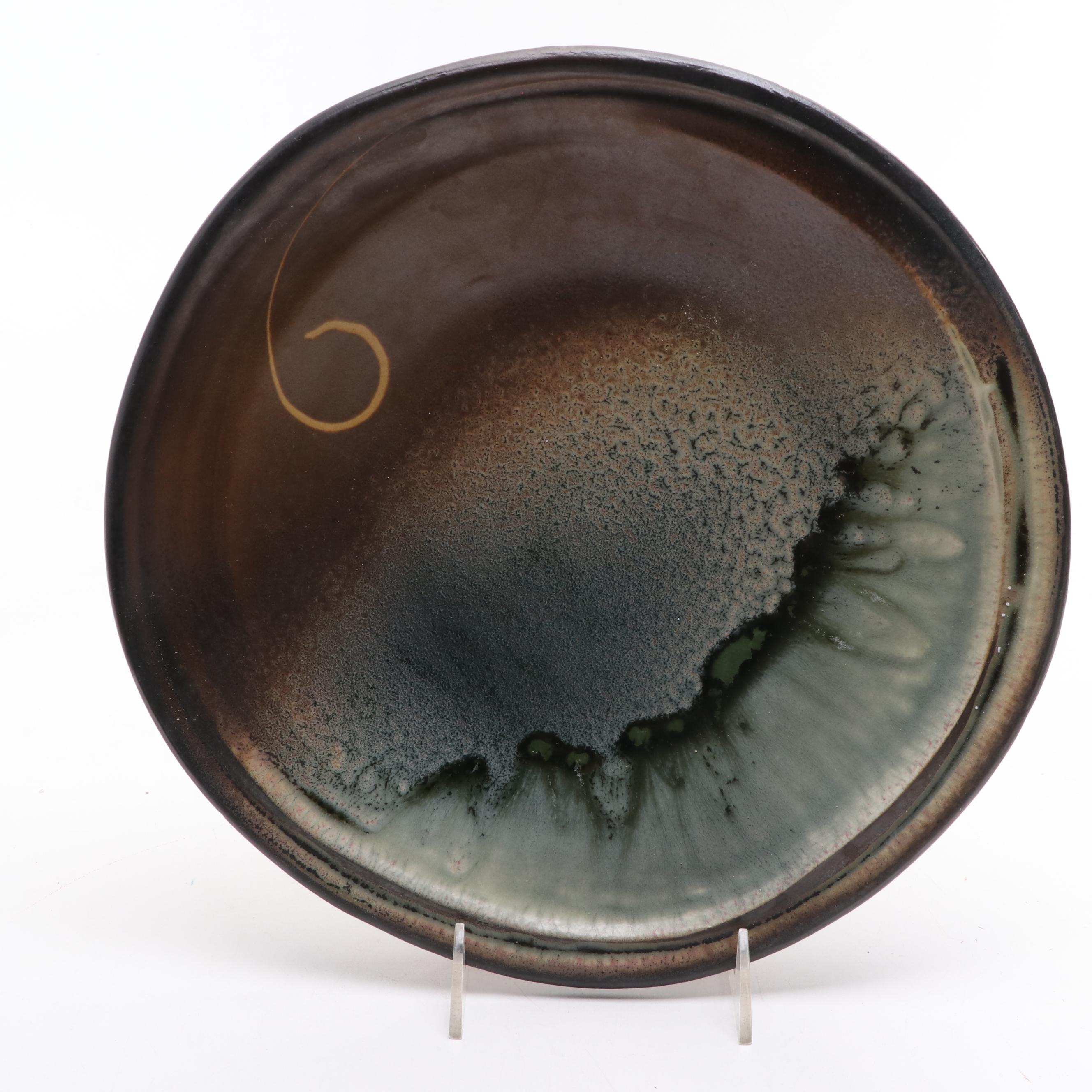 Artist Signed Wheel Thrown Art Pottery Plates and Tumblers, 2001-2007