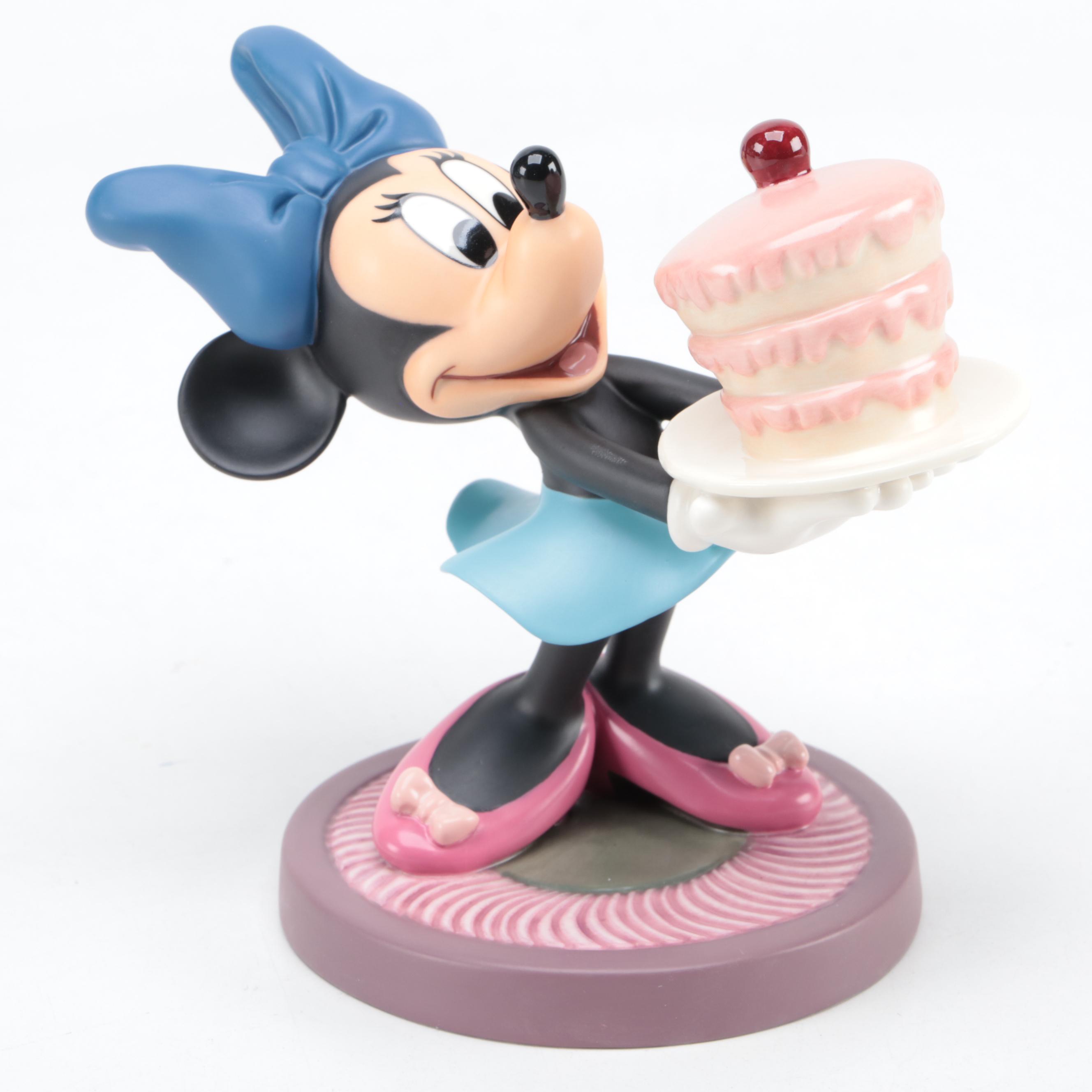 Walt Disney Classics Collection Mickey, Minnie, and Pluto Porcelain Figurines