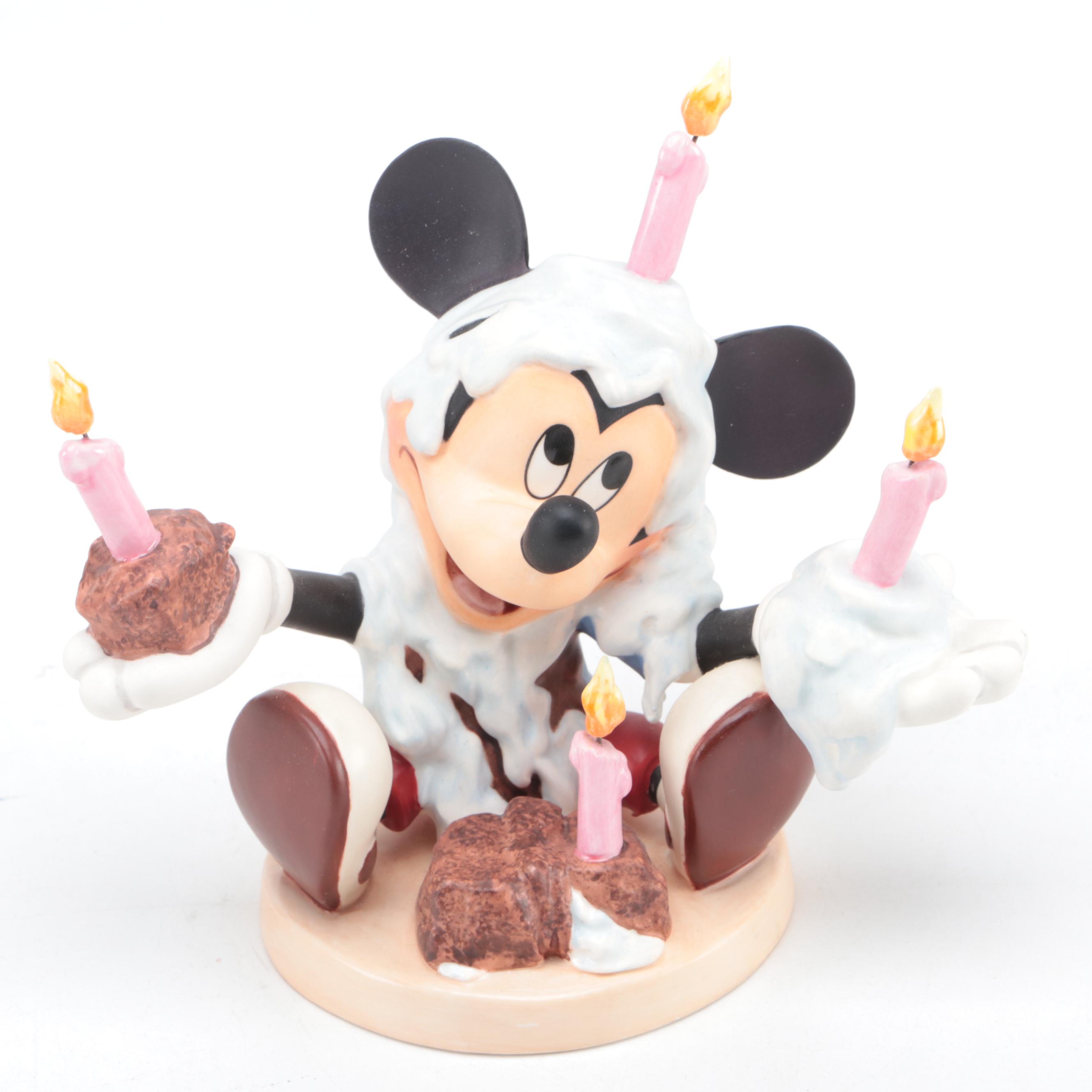 Walt Disney Classics Collection Mickey, Minnie, and Pluto Porcelain Figurines